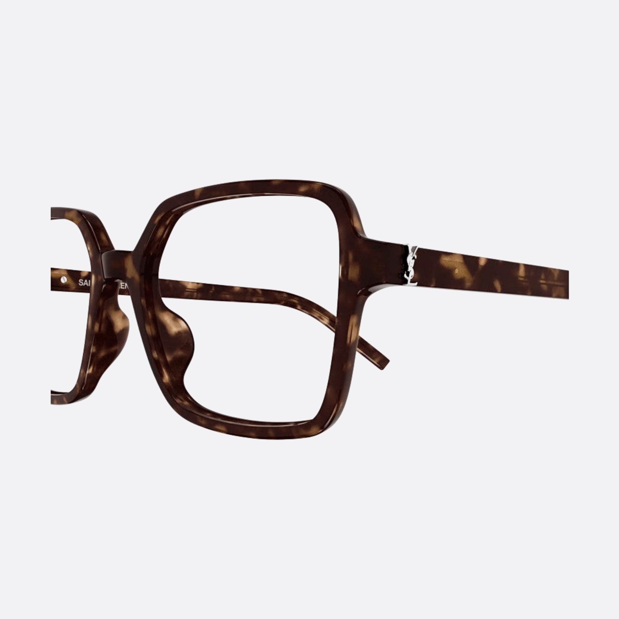 Saint 54mm Laurent M139 Havana Squared Woman Eyeglasses - Detail View