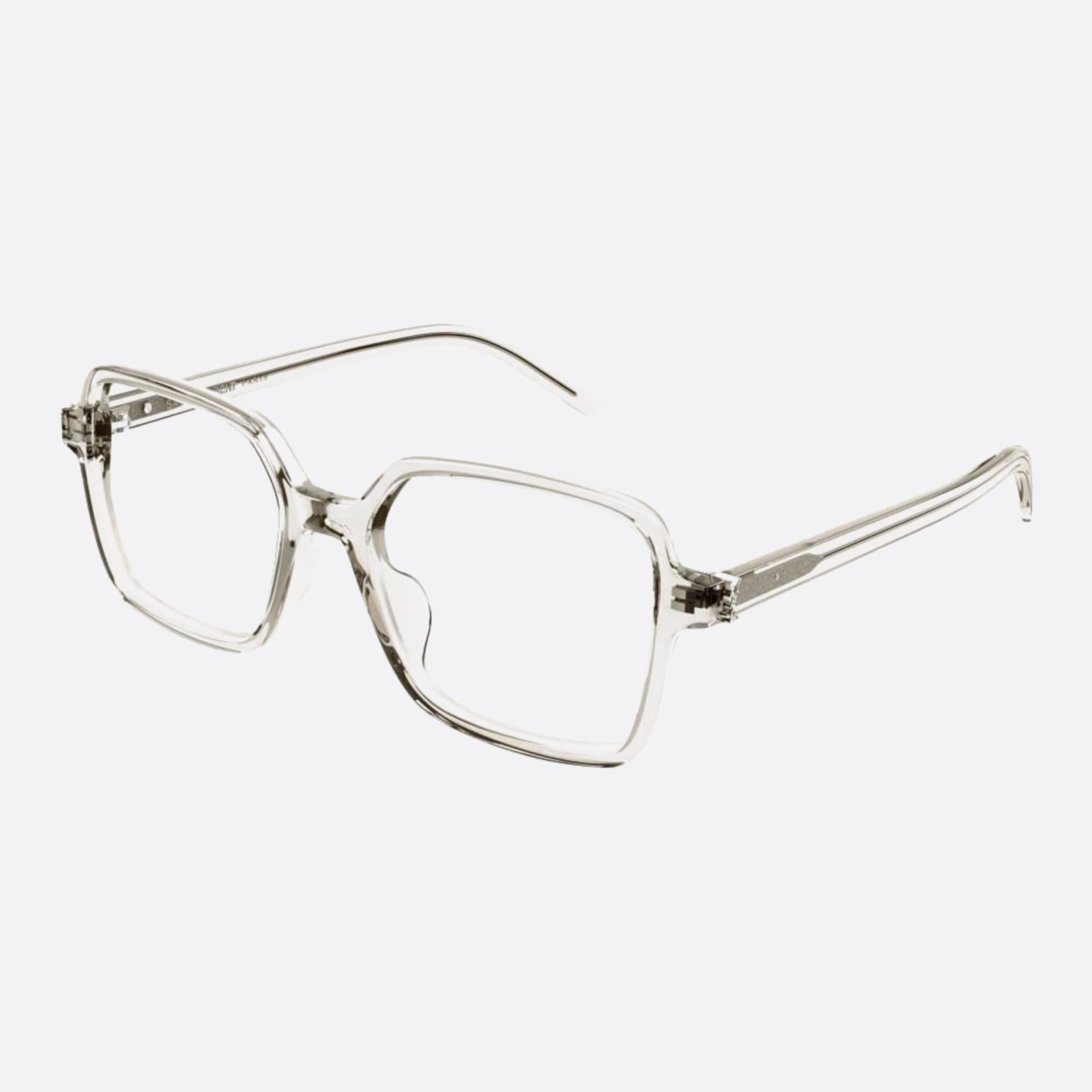 Saint 54mm Laurent M139 Transparent Squared Woman Eyeglasses - Side View