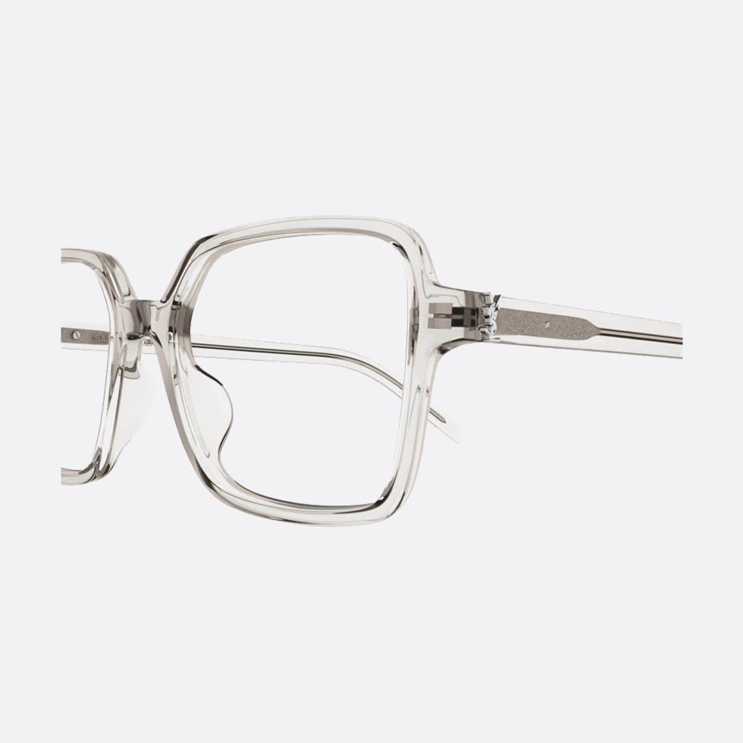 Saint 54mm Laurent M139 Transparent Squared Woman Eyeglasses - Detail View