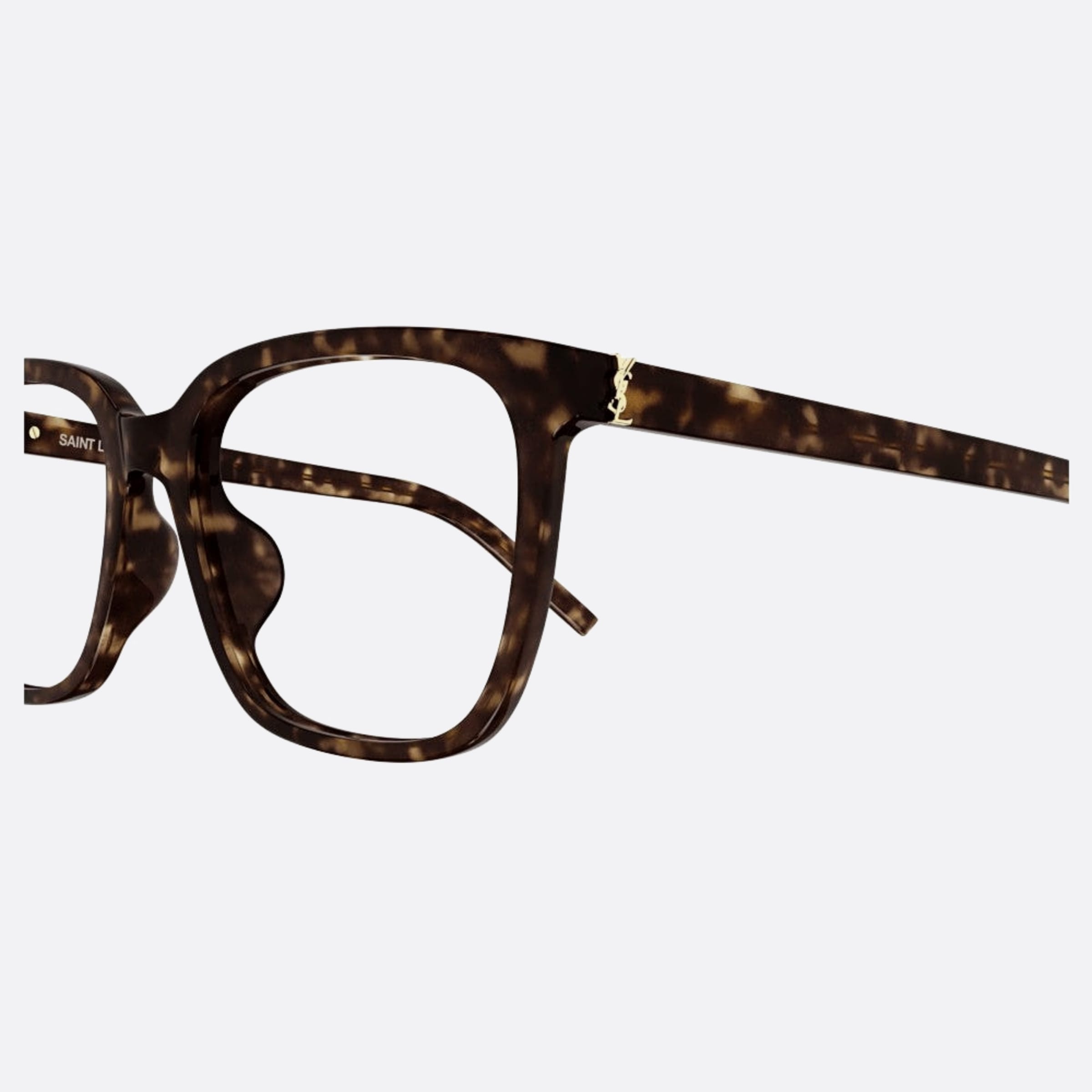 Saint 54mm Laurent M142 Havana Squared Woman Eyeglasses - Detail View