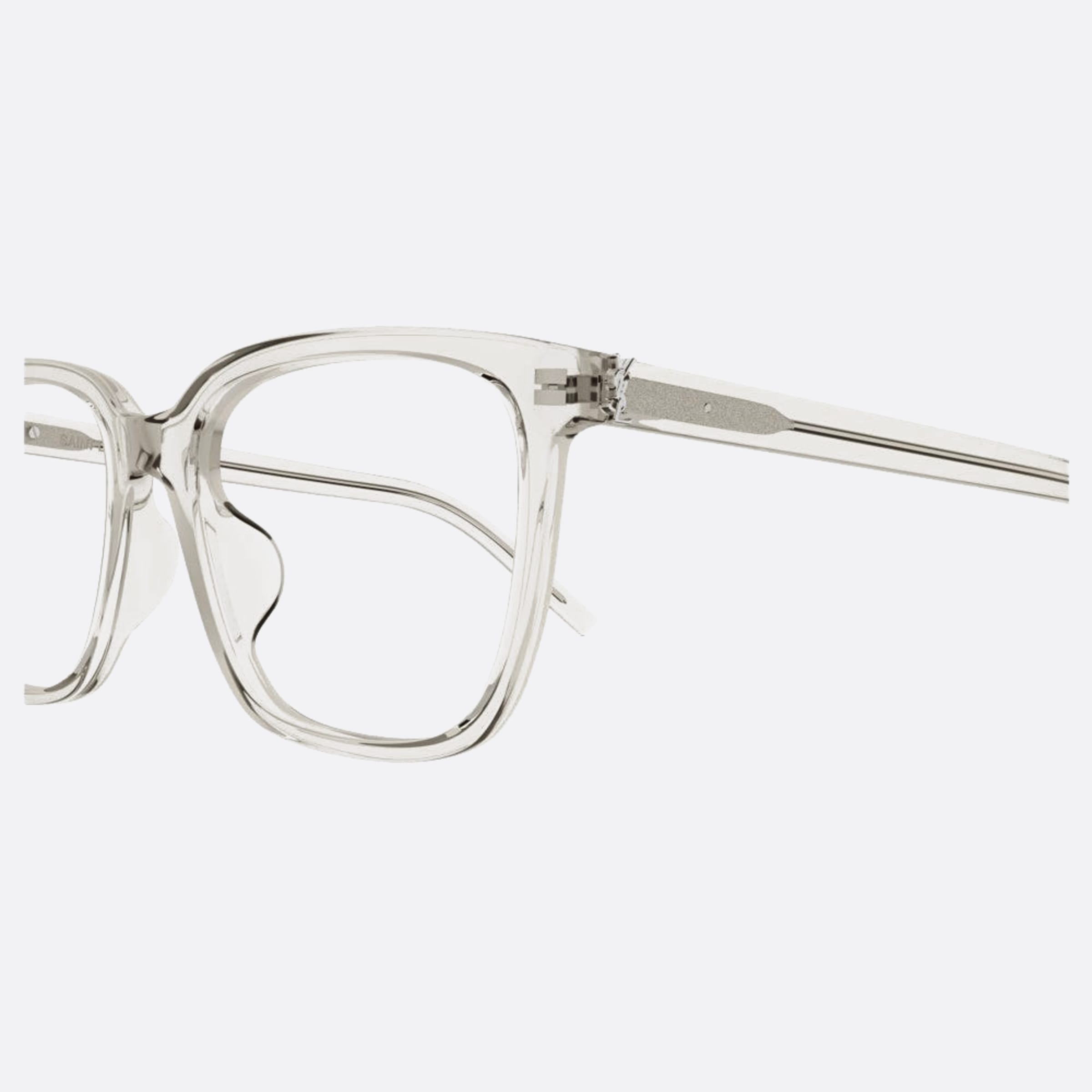Saint 54mm Laurent M142 Grey Squared Woman Eyeglasses - Detail View