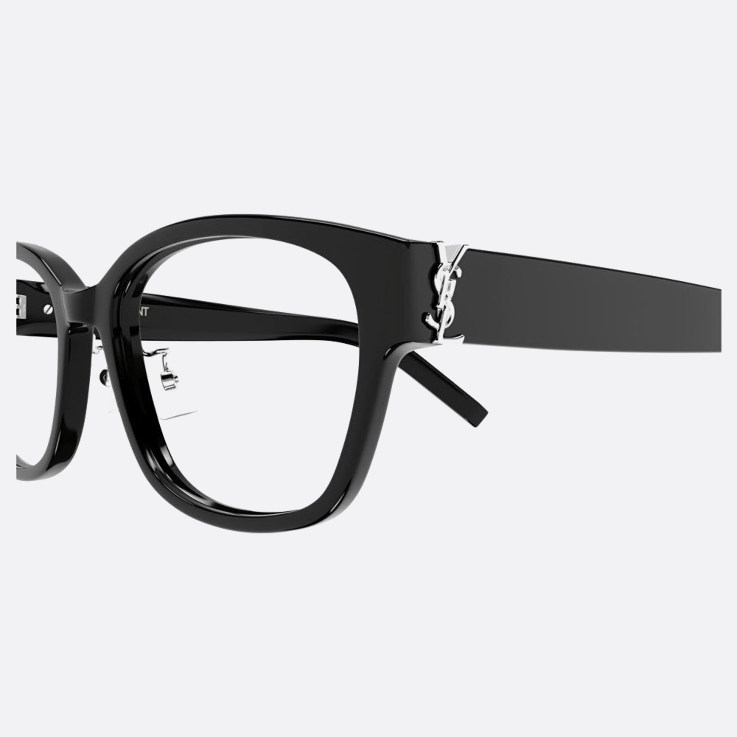 Saint 53mm Laurent M33 Black Squared Women Eyeglasses - Detail View