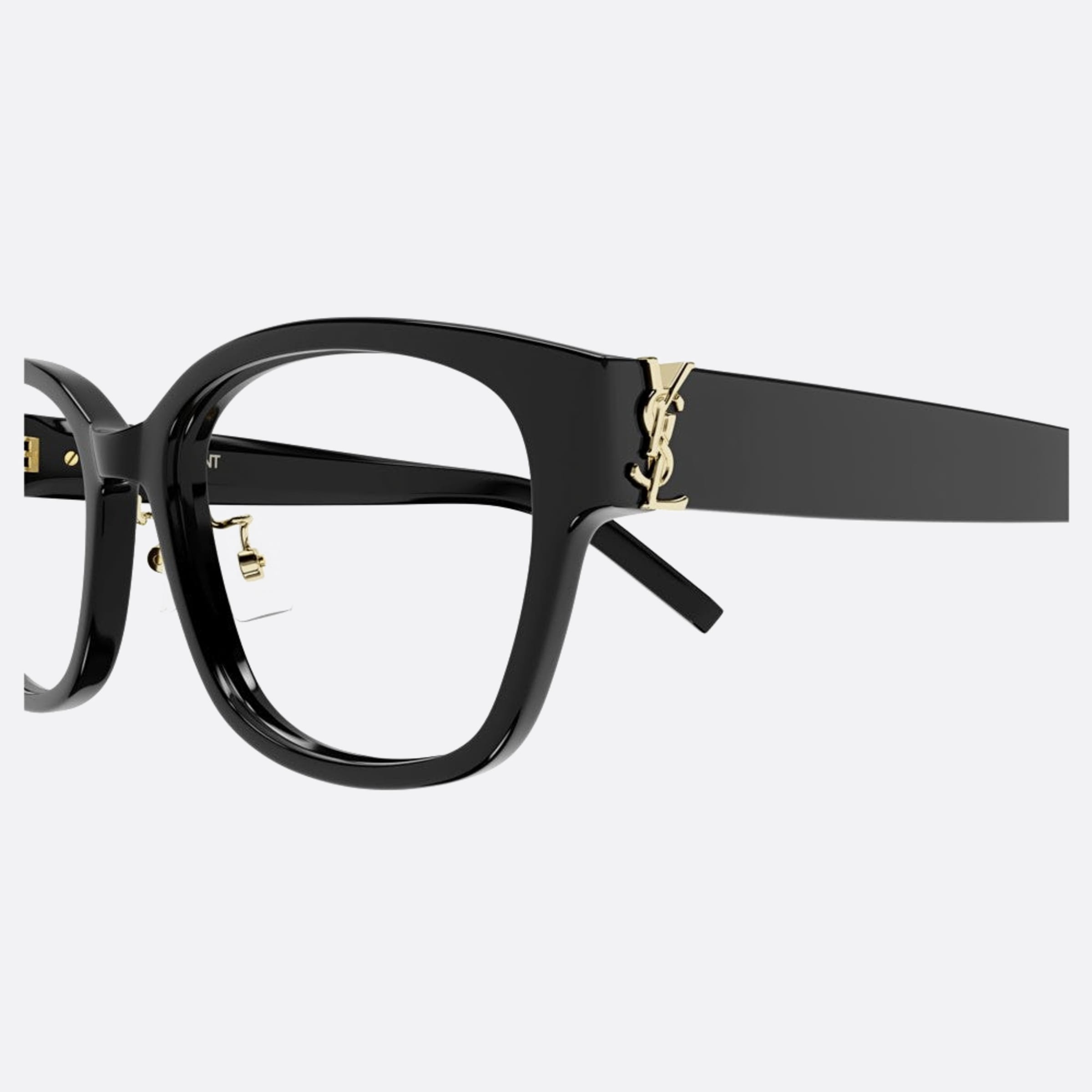 Saint 53mm Laurent M33 Black Squared Women Eyeglasses - Detail View
