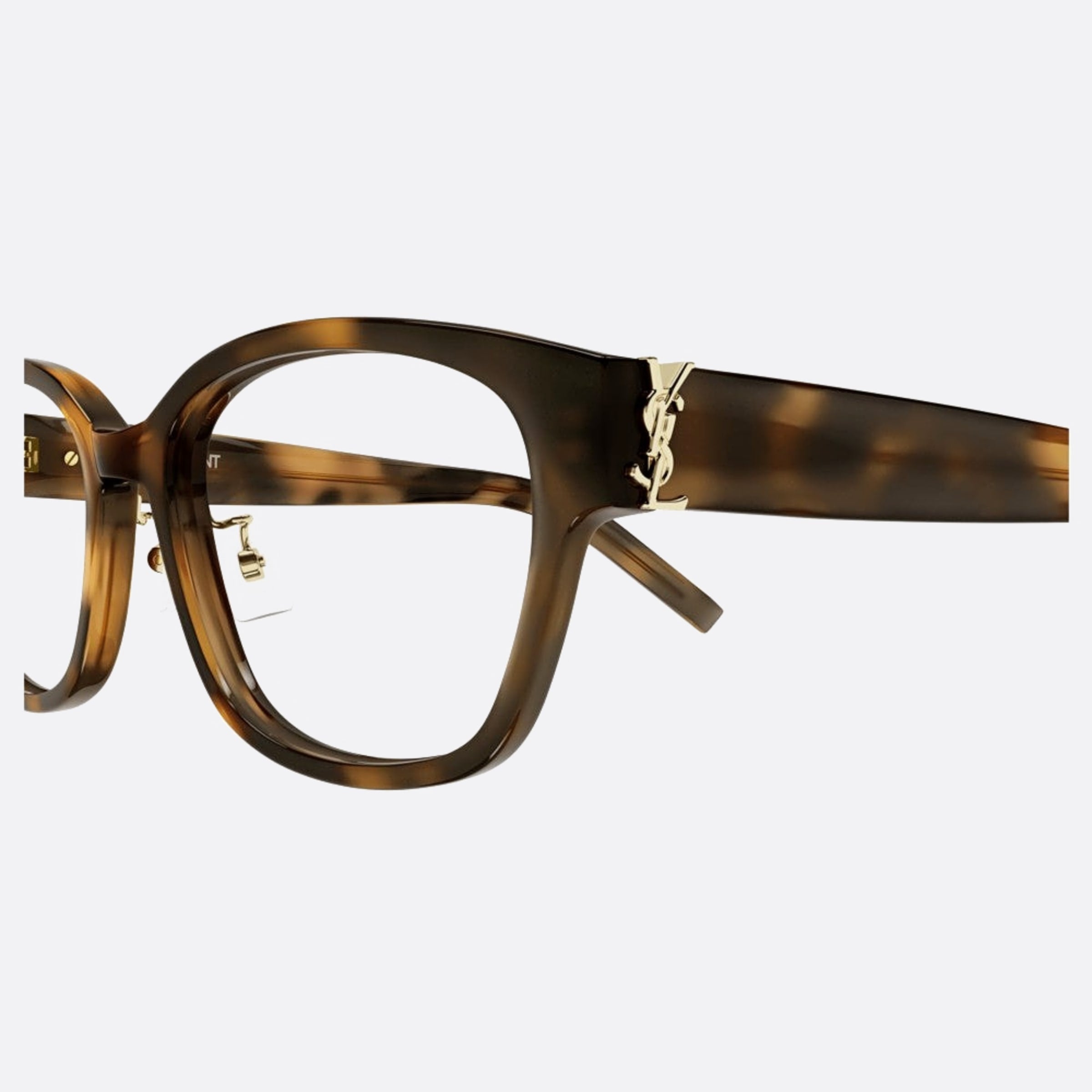 Saint 53mm Laurent M33 Havana Squared Women Eyeglasses - Detail View
