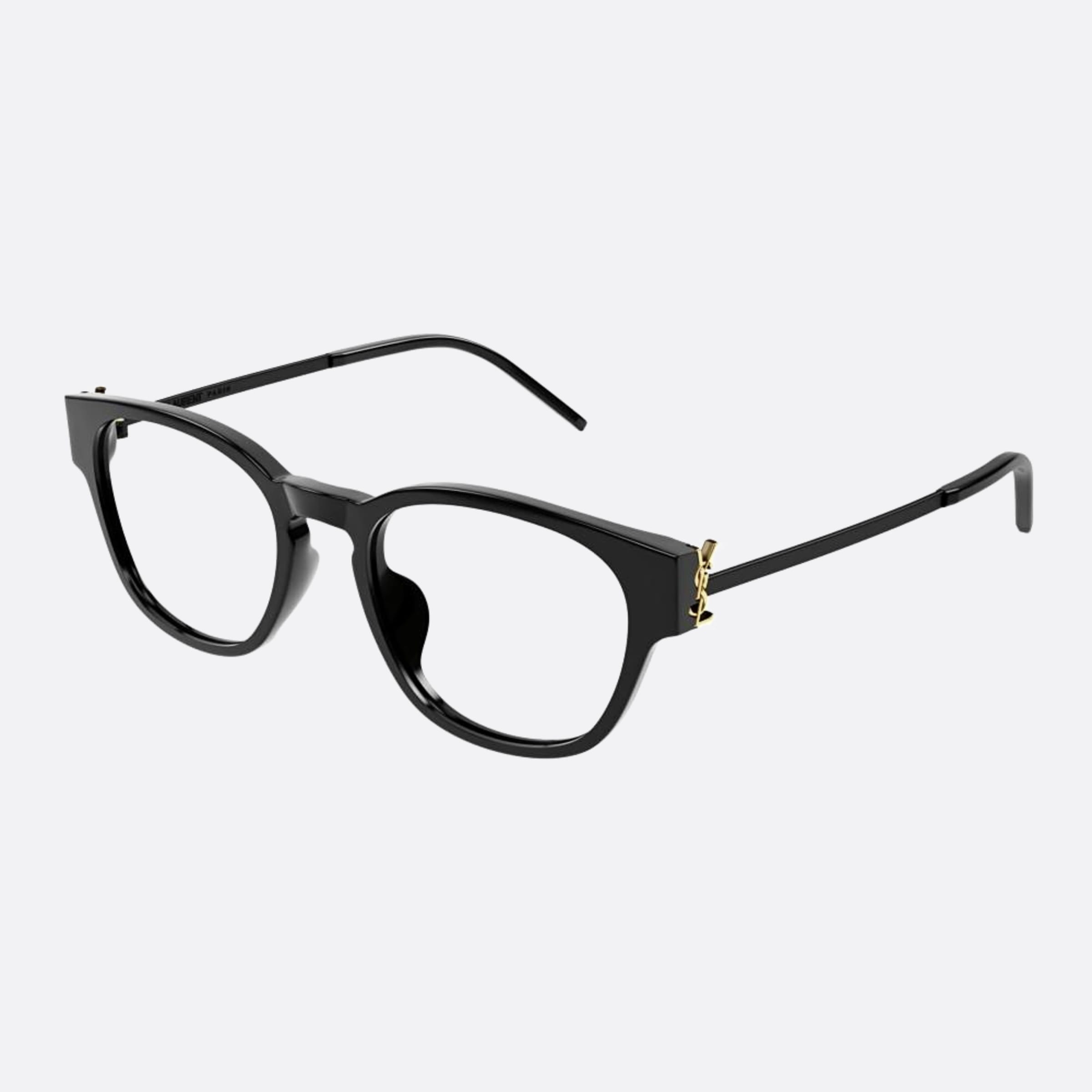 Saint 51mm Laurent M48o Black Geometric Woman Eyeglasses - Side View