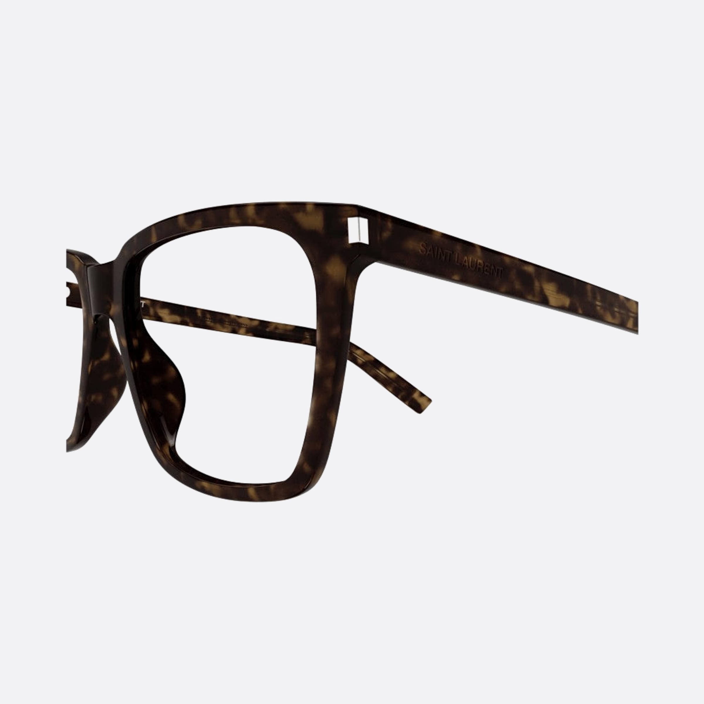 Saint 54mm Laurent Slim Opt Havana Squared Woman Eyeglasses - Detail View