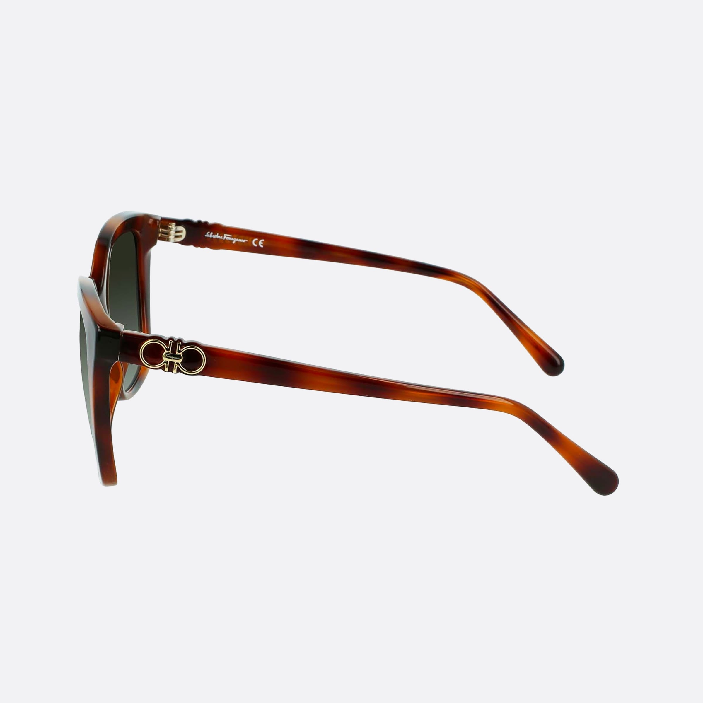 Salvatore 54mm Ferragamo Havana Butterfly Women Sunglasses - Detail View
