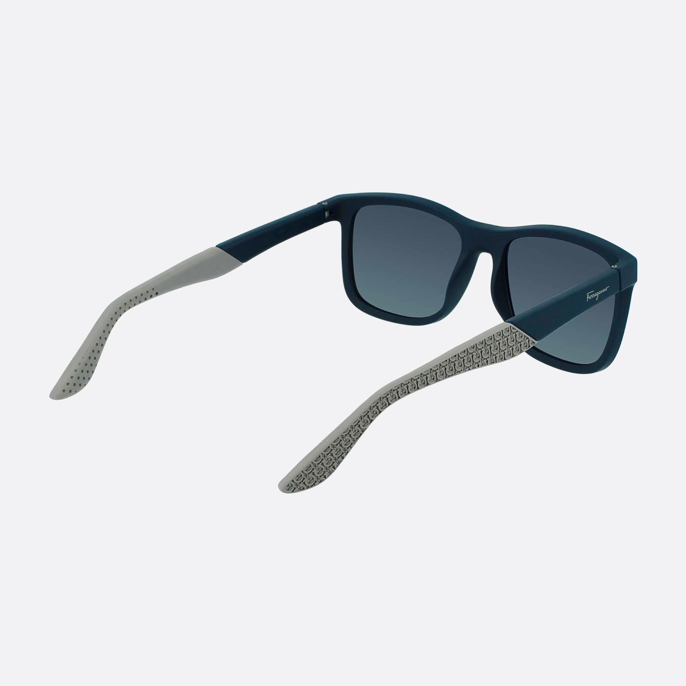 Salvatore 56mm Ferragamo Blue Squared Men Sunglasses - Additional Angle