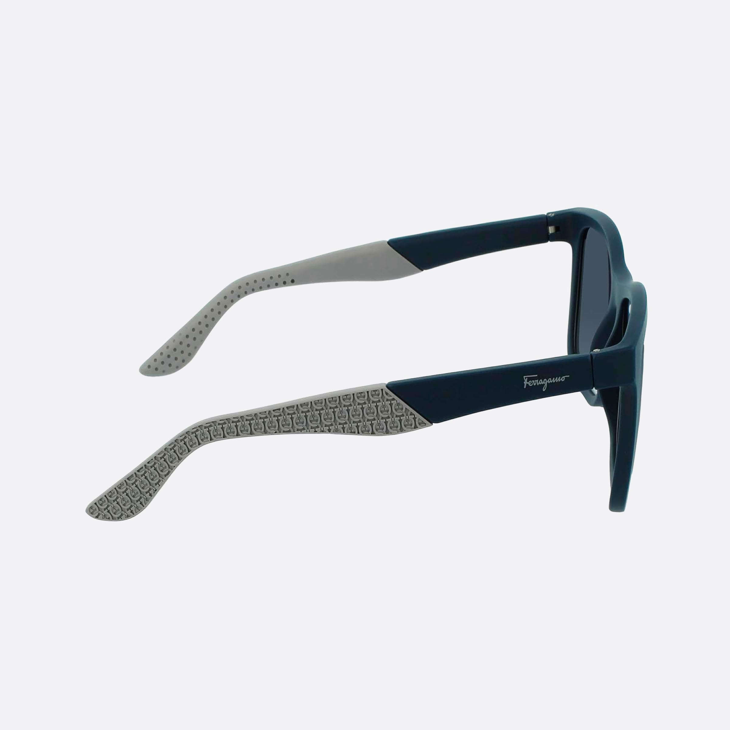 Salvatore 56mm Ferragamo Blue Squared Men Sunglasses - Additional Angle