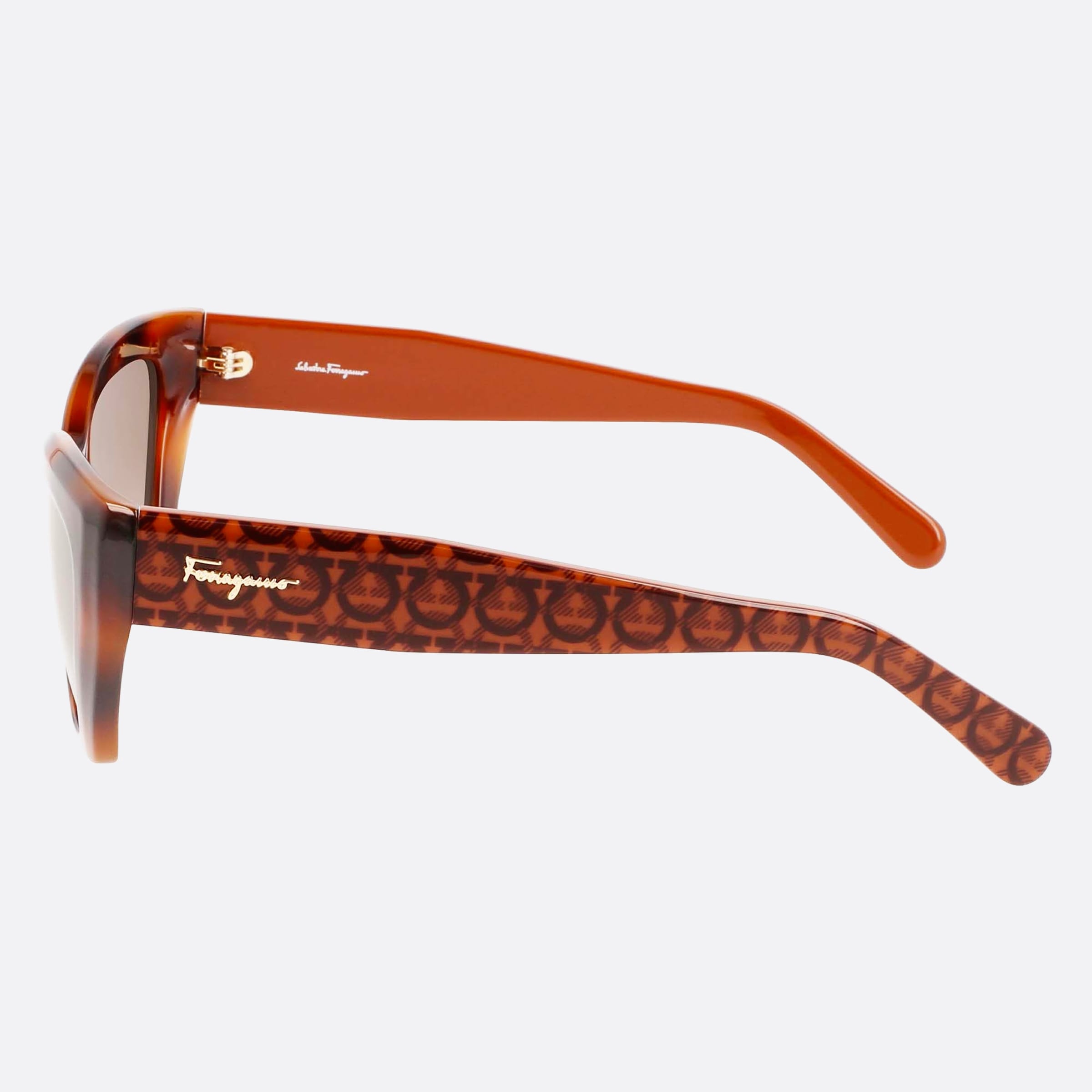 Salvatore 54mm Ferragamo Havana Cat Eye Women Sunglasses - Detail View