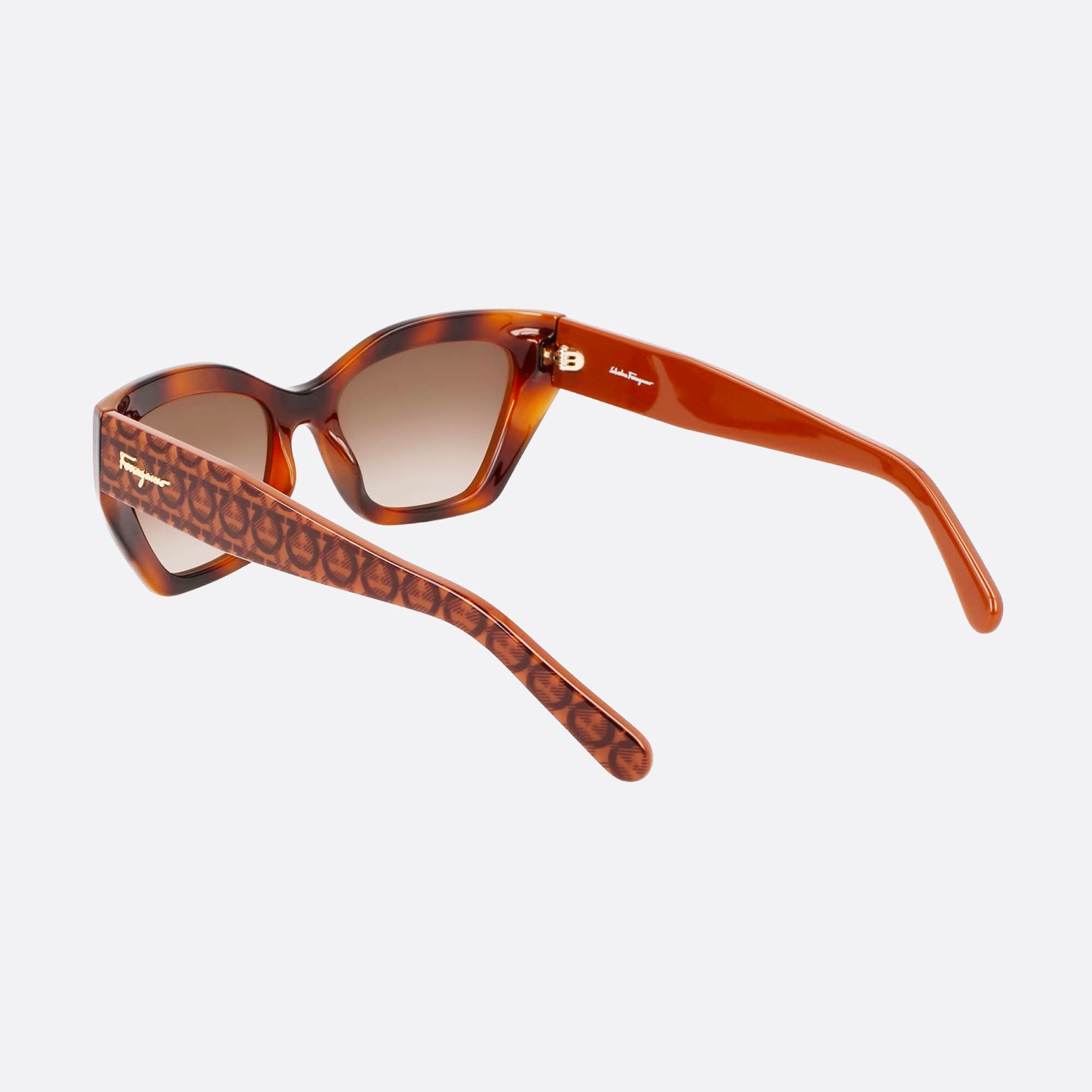 Salvatore 54mm Ferragamo Havana Cat Eye Women Sunglasses - Lifestyle Shot