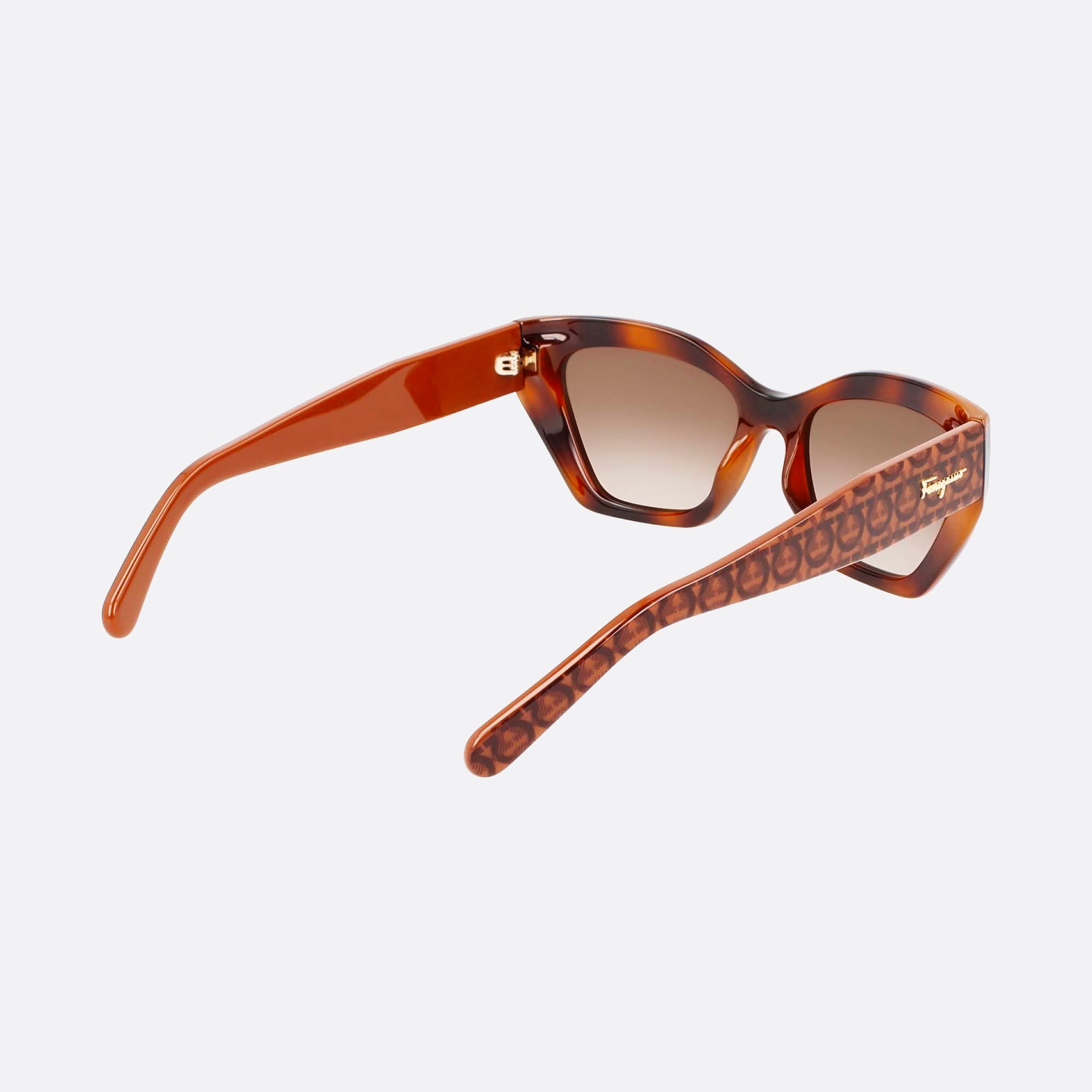 Salvatore 54mm Ferragamo Havana Cat Eye Women Sunglasses - Additional Angle