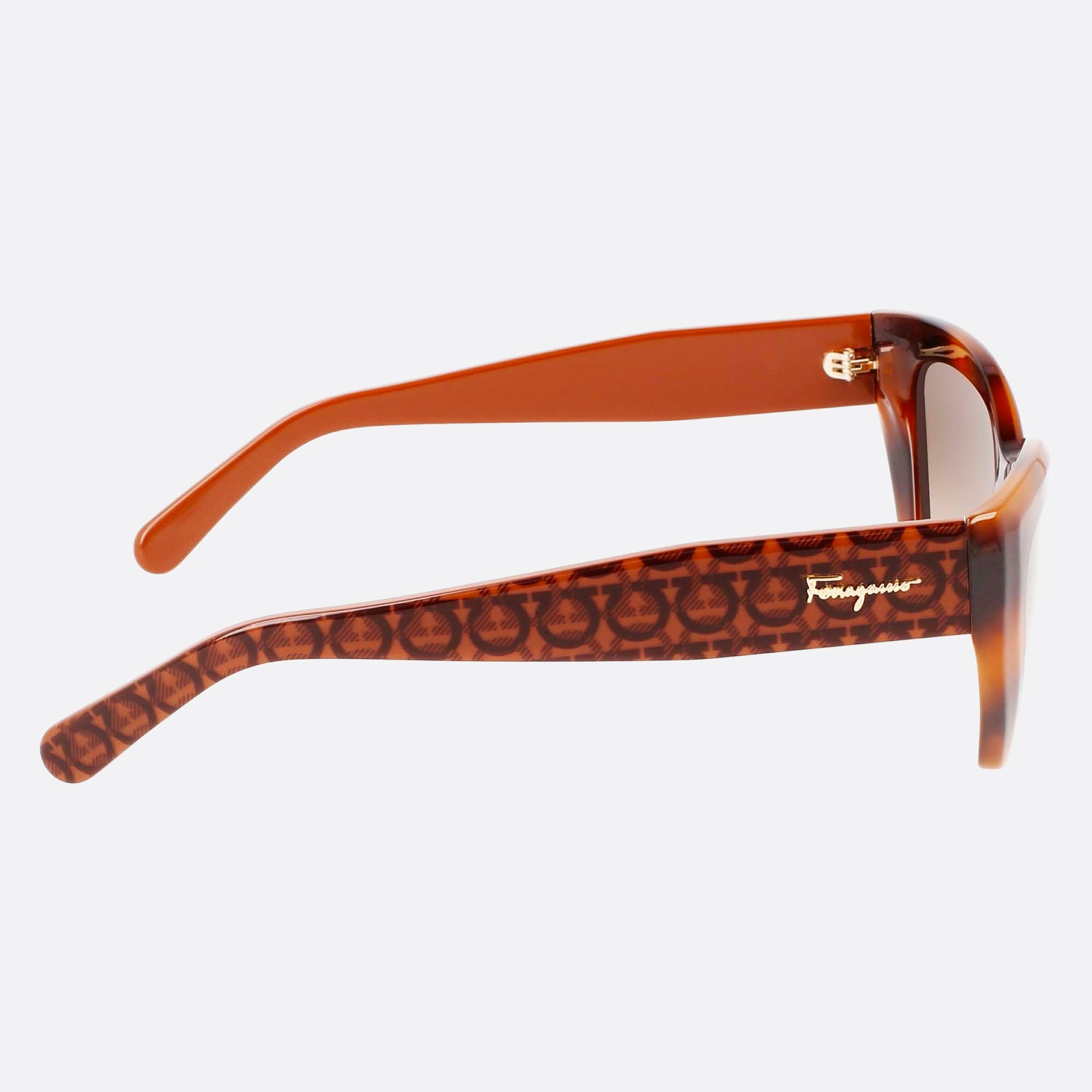 Salvatore 54mm Ferragamo Havana Cat Eye Women Sunglasses - Additional Angle