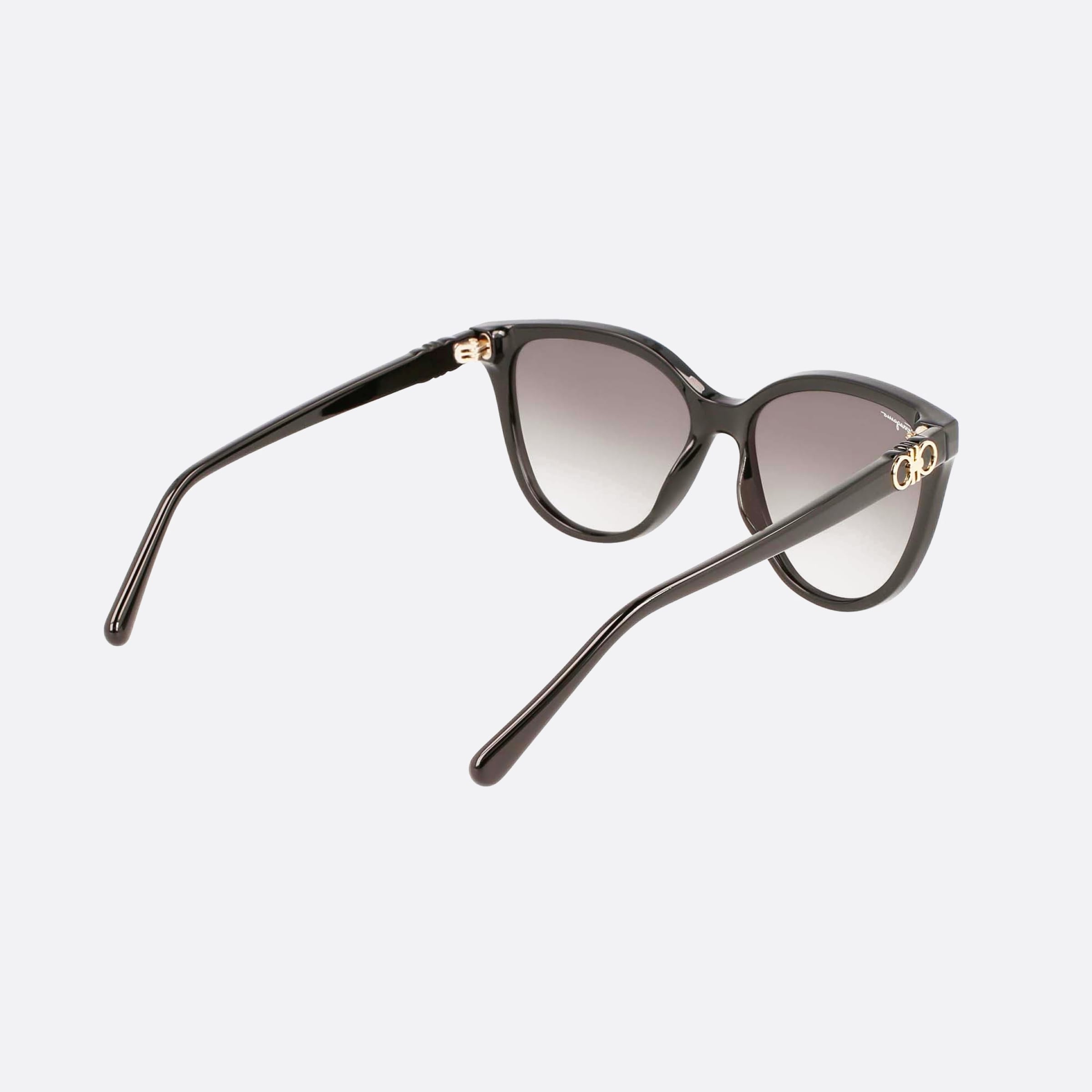 Salvatore 57mm Ferragamo Black Cat Eye Women Sunglasses - Additional Angle