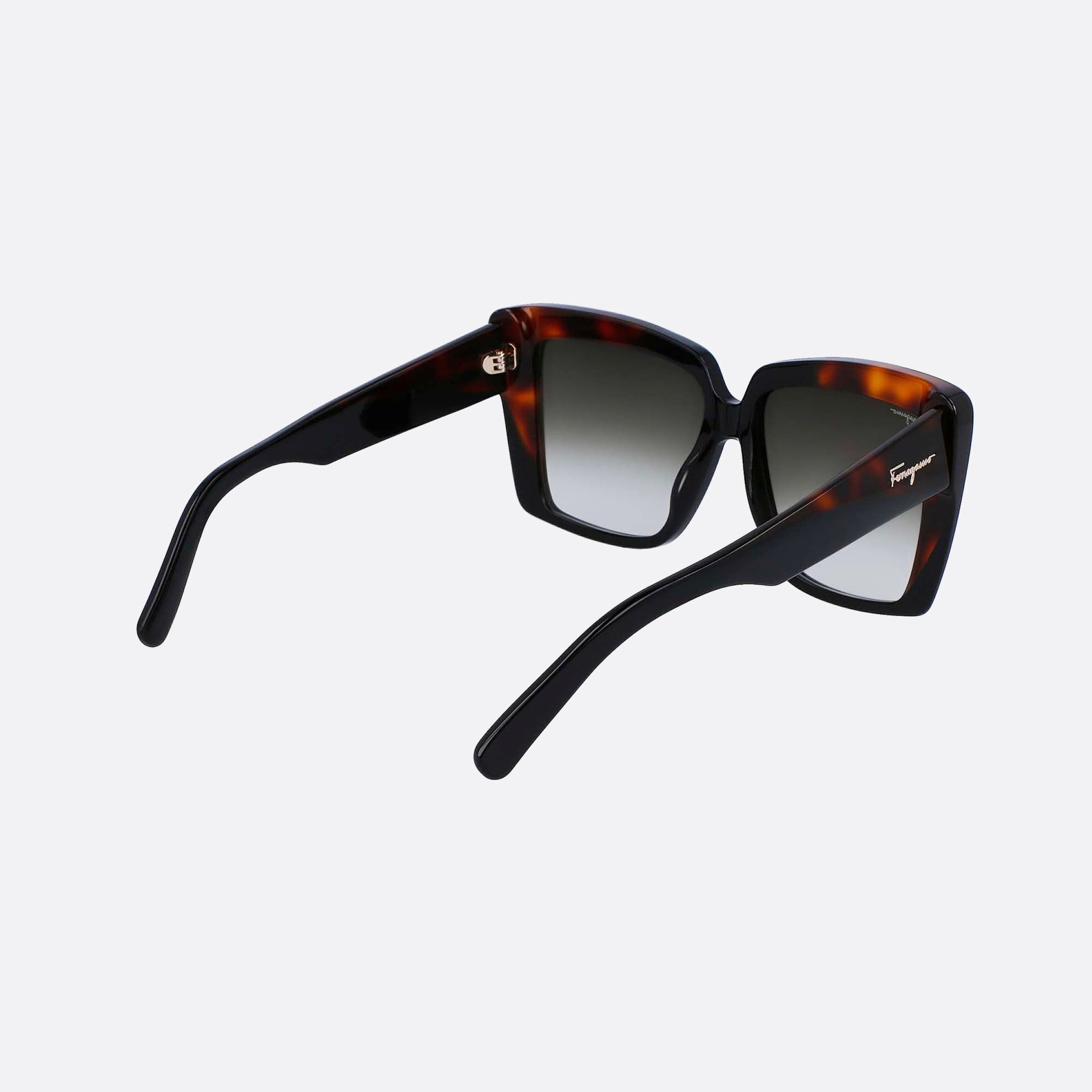 Salvatore 55mm Ferragamo Havana Geometric Women Sunglasses - Additional Angle