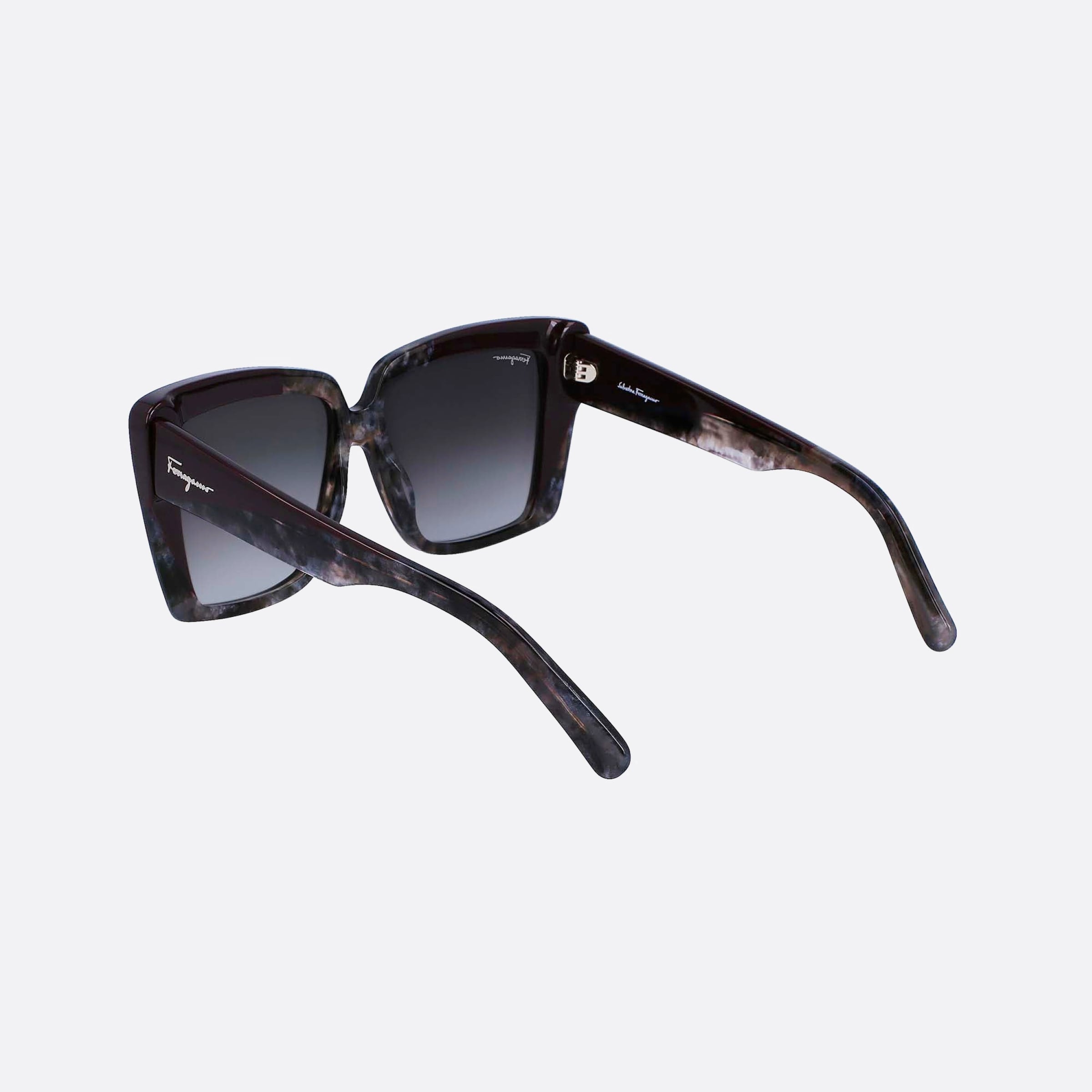 Salvatore 55mm Ferragamo Grey Geometric Women Sunglasses - Lifestyle Shot