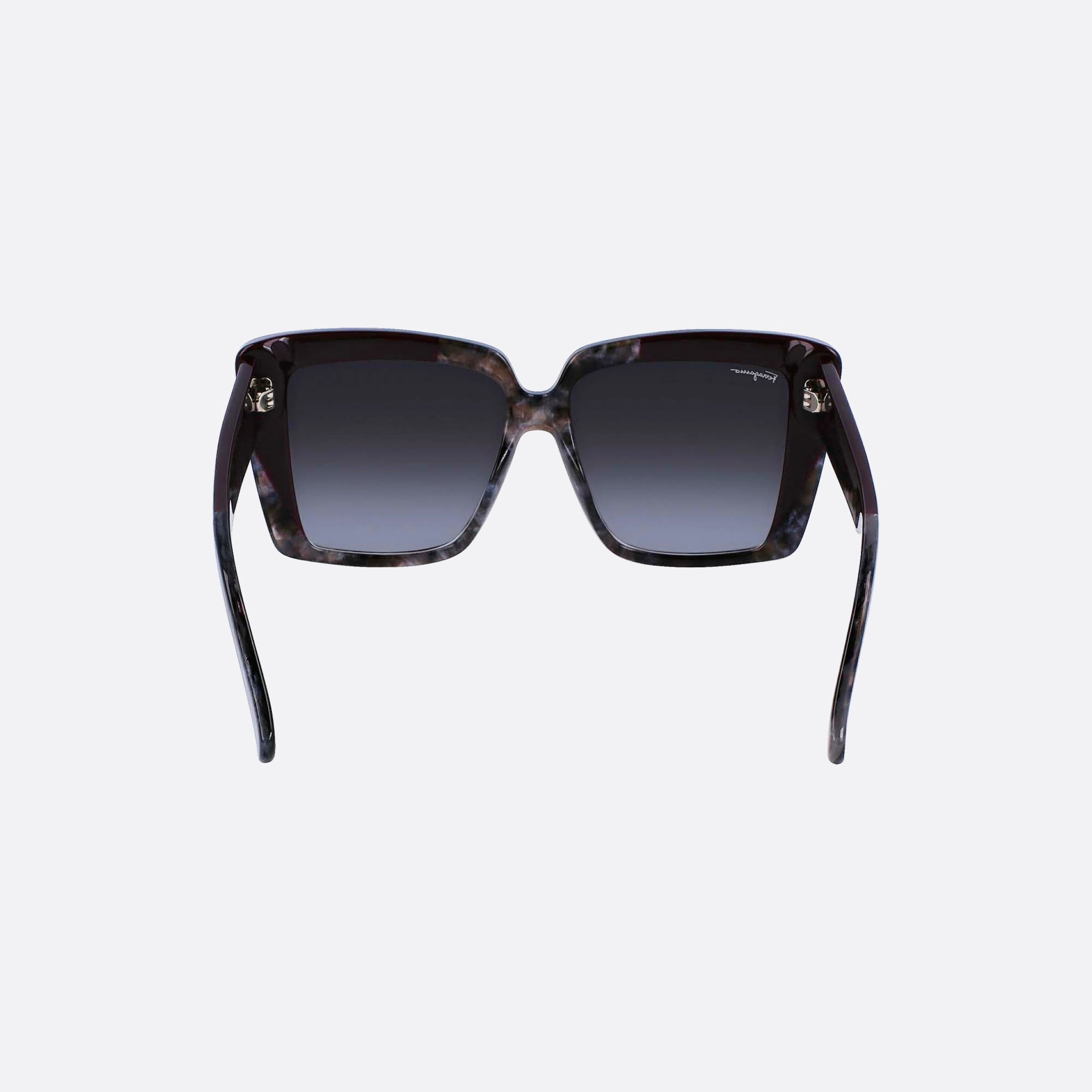 Salvatore 55mm Ferragamo Grey Geometric Women Sunglasses - Additional Angle