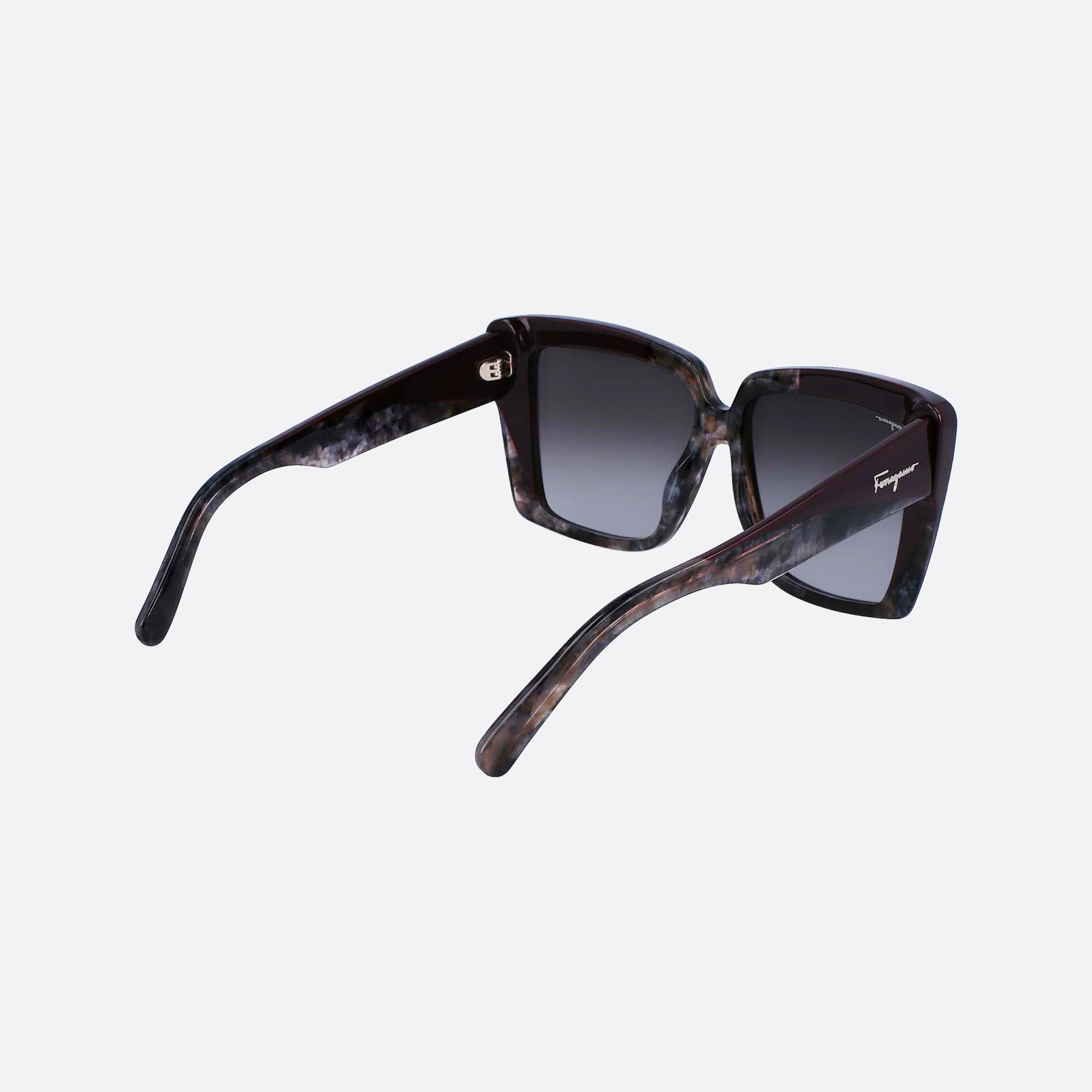 Salvatore 55mm Ferragamo Grey Geometric Women Sunglasses - Additional Angle