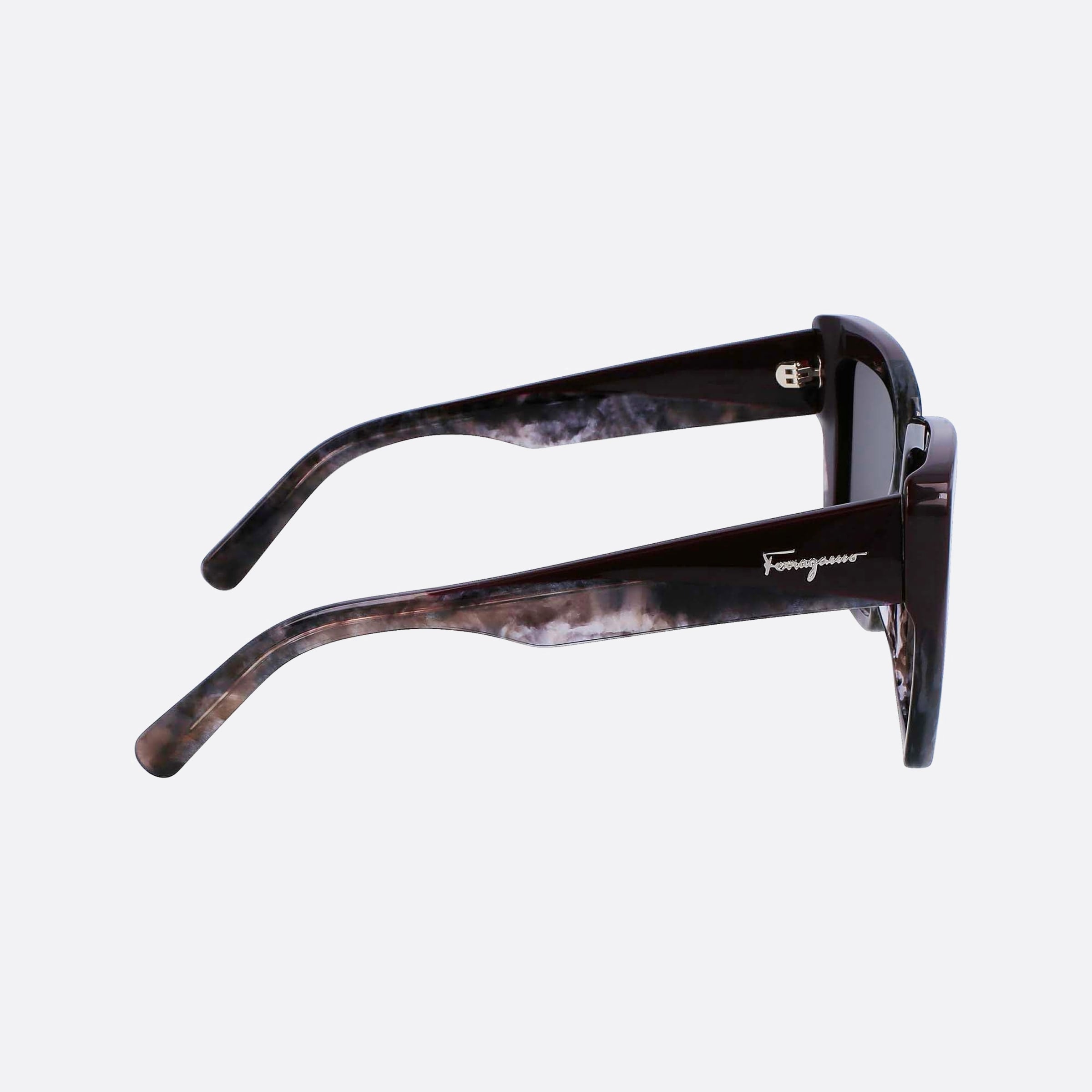 Salvatore 55mm Ferragamo Grey Geometric Women Sunglasses - Additional Angle