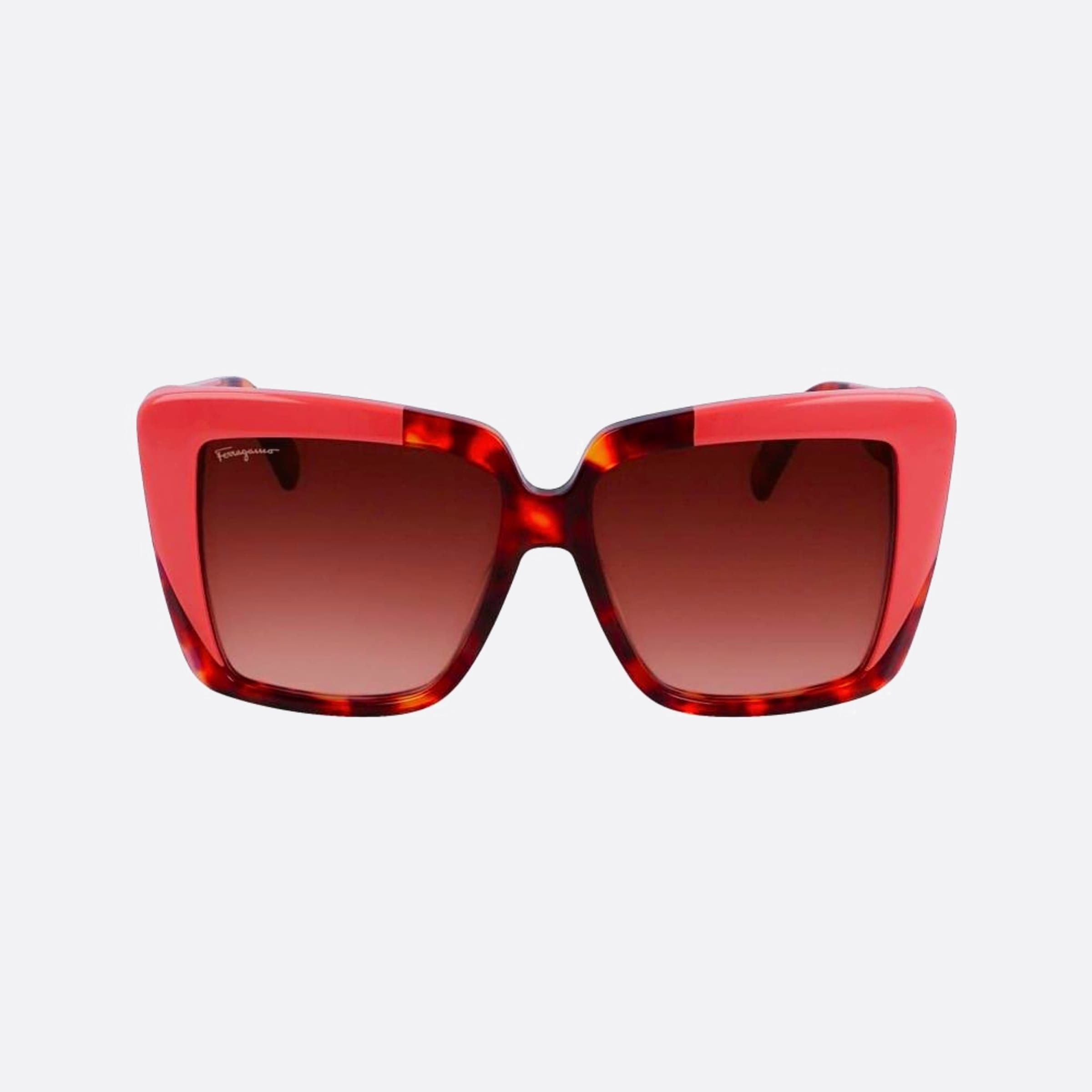 Salvatore 55mm Ferragamo Red Geometric Women Sunglasses - Main View
