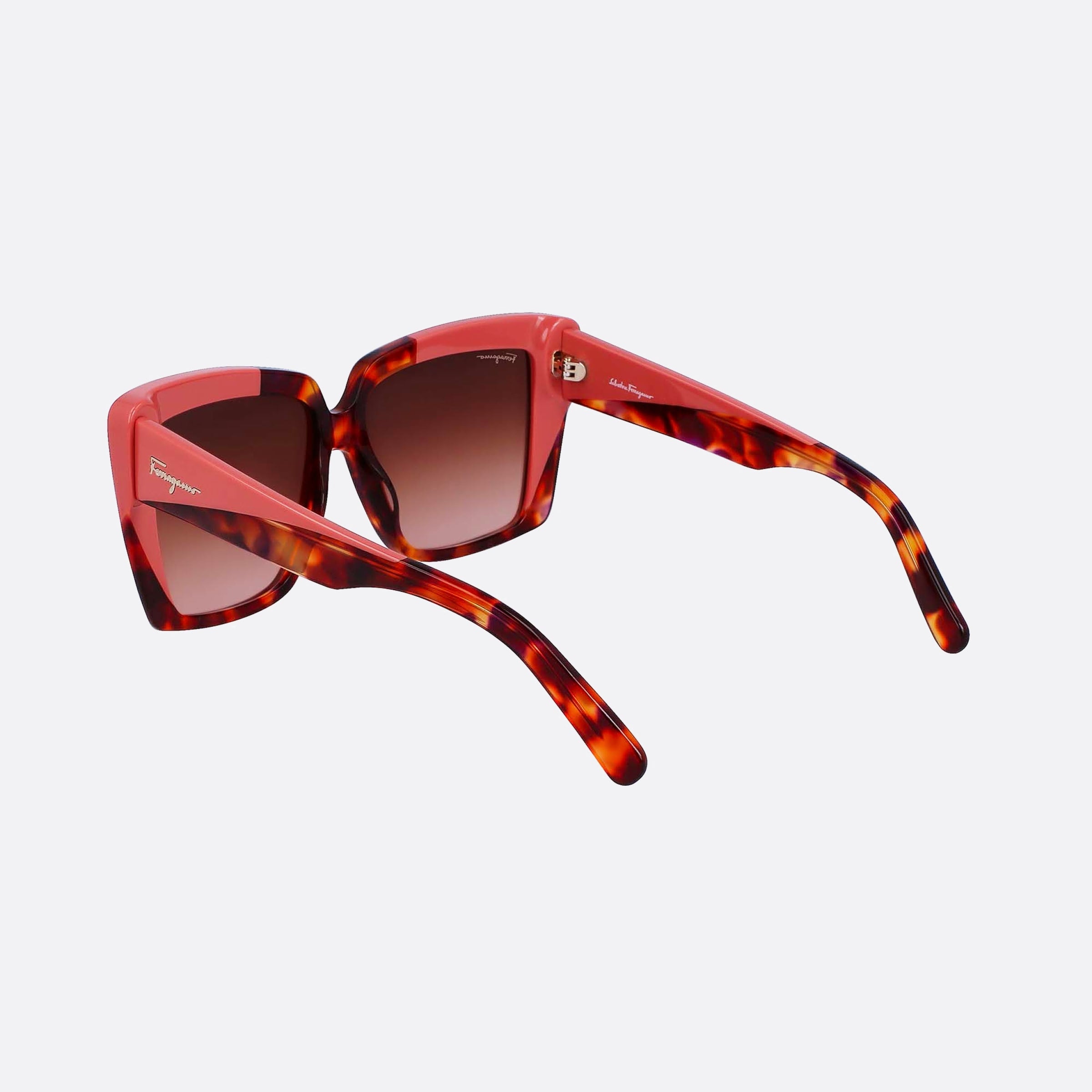 Salvatore 55mm Ferragamo Red Geometric Women Sunglasses - Lifestyle Shot