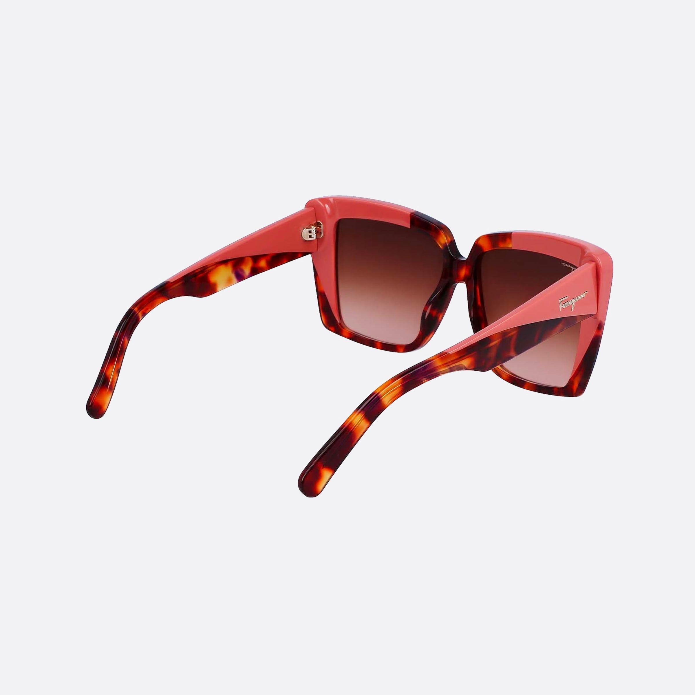 Salvatore 55mm Ferragamo Red Geometric Women Sunglasses - Additional Angle