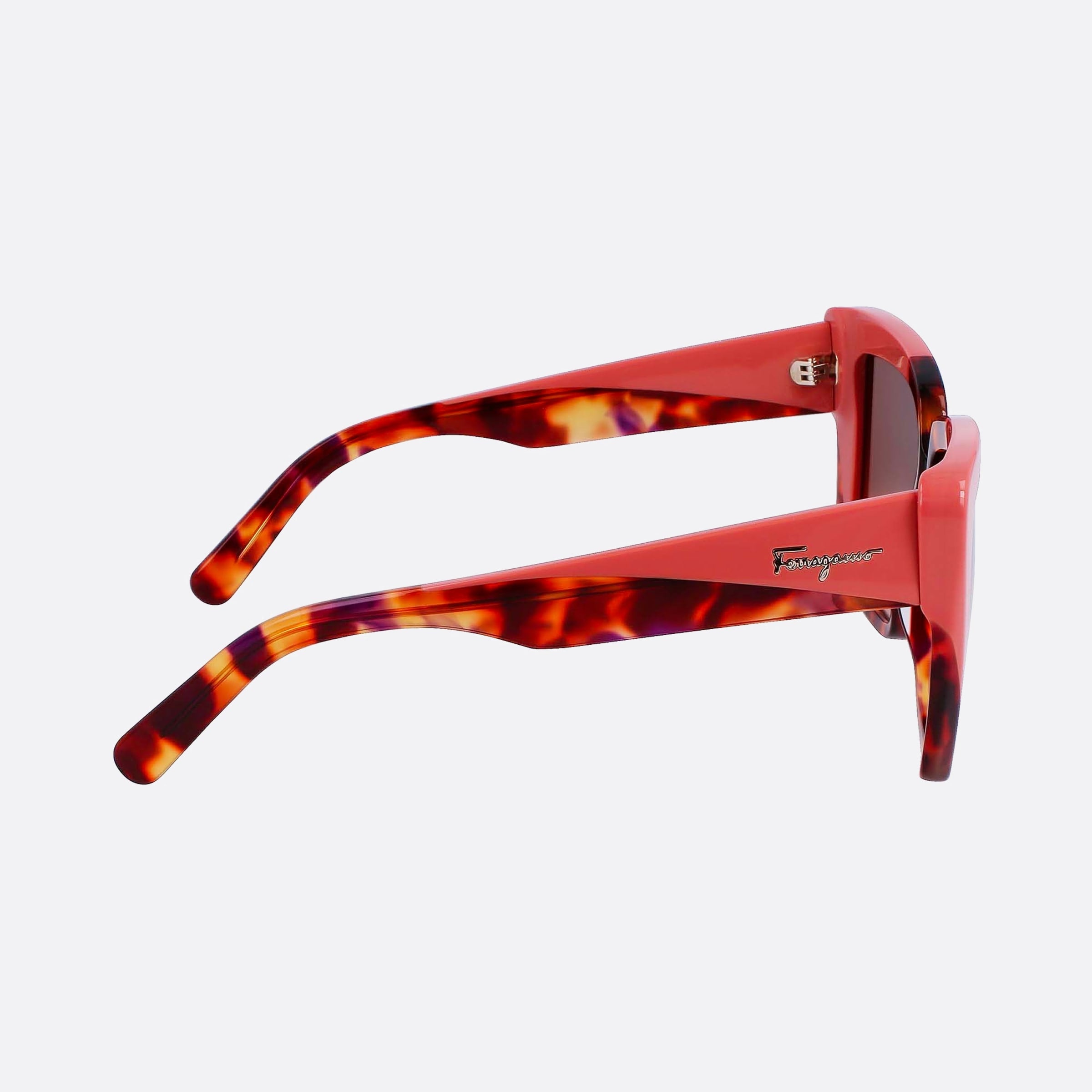 Salvatore 55mm Ferragamo Red Geometric Women Sunglasses - Additional Angle