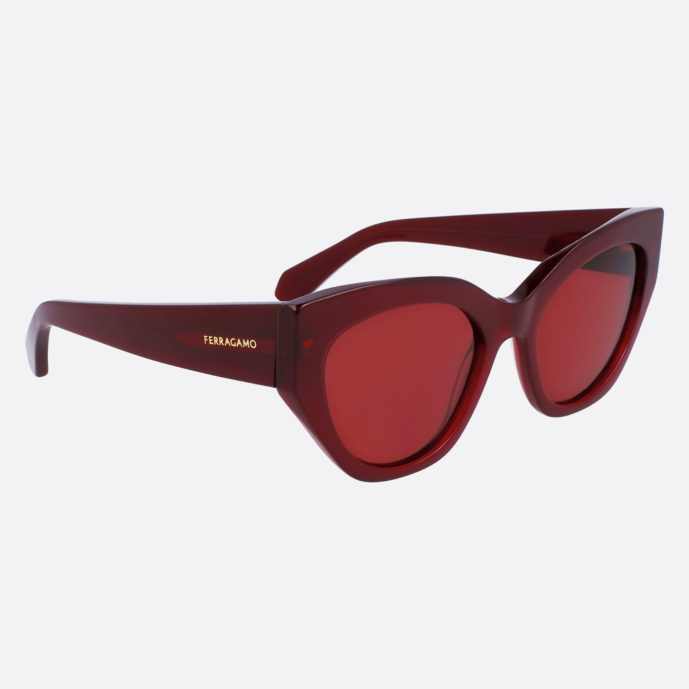 Salvatore 55mm Ferragamo Red Geometric Women Sunglasses - Detail View