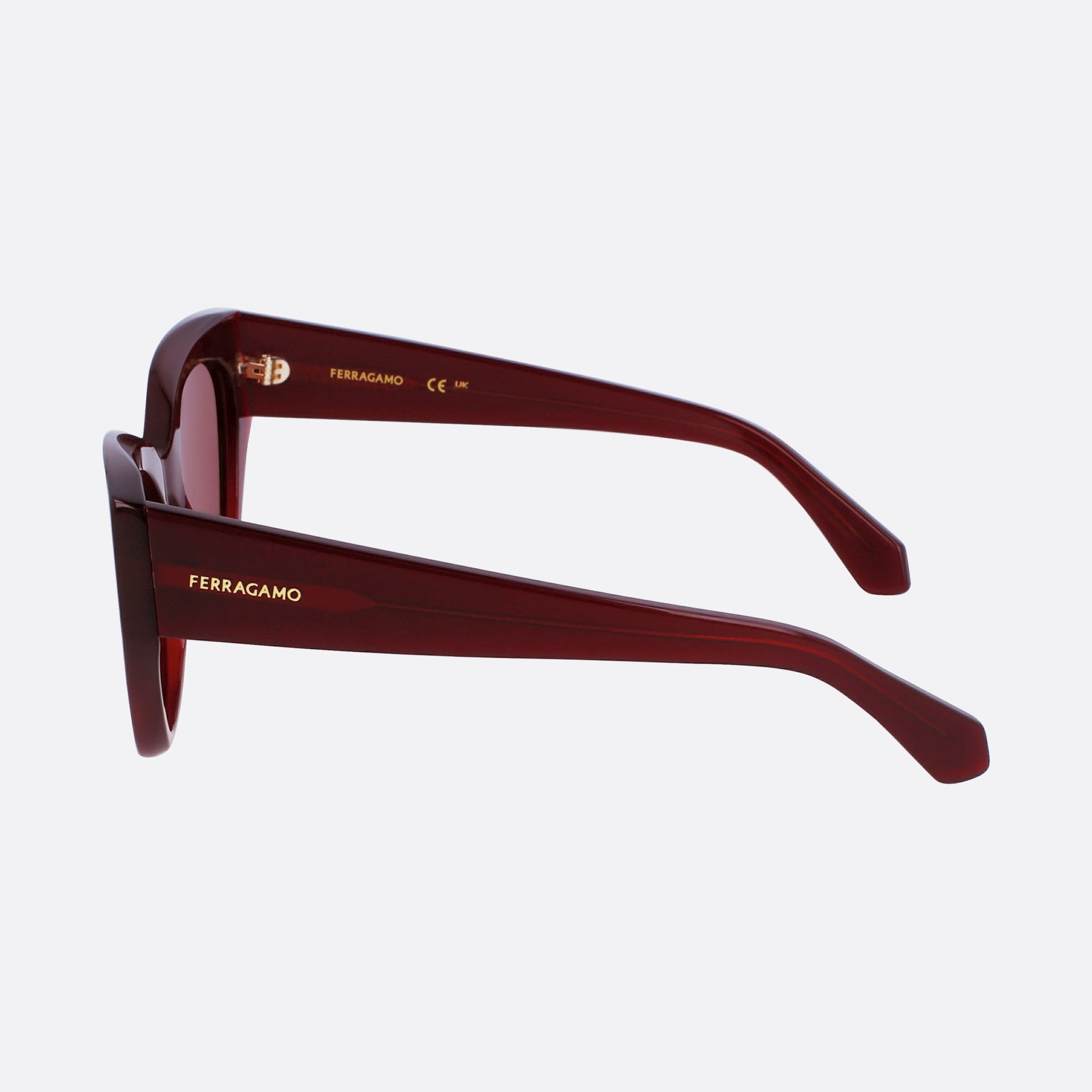 Salvatore 55mm Ferragamo Red Geometric Women Sunglasses - Lifestyle Shot