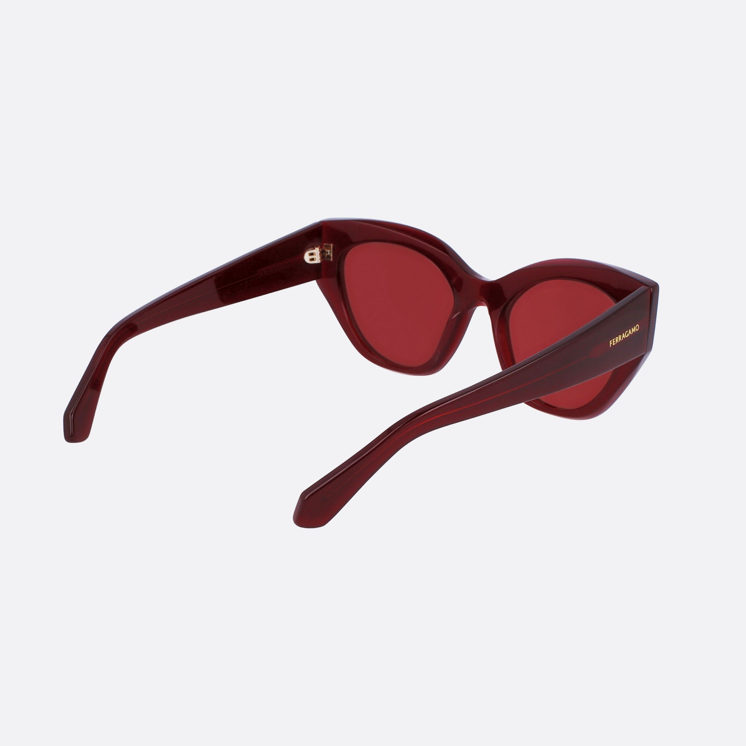 Salvatore 55mm Ferragamo Red Geometric Women Sunglasses - Additional Angle