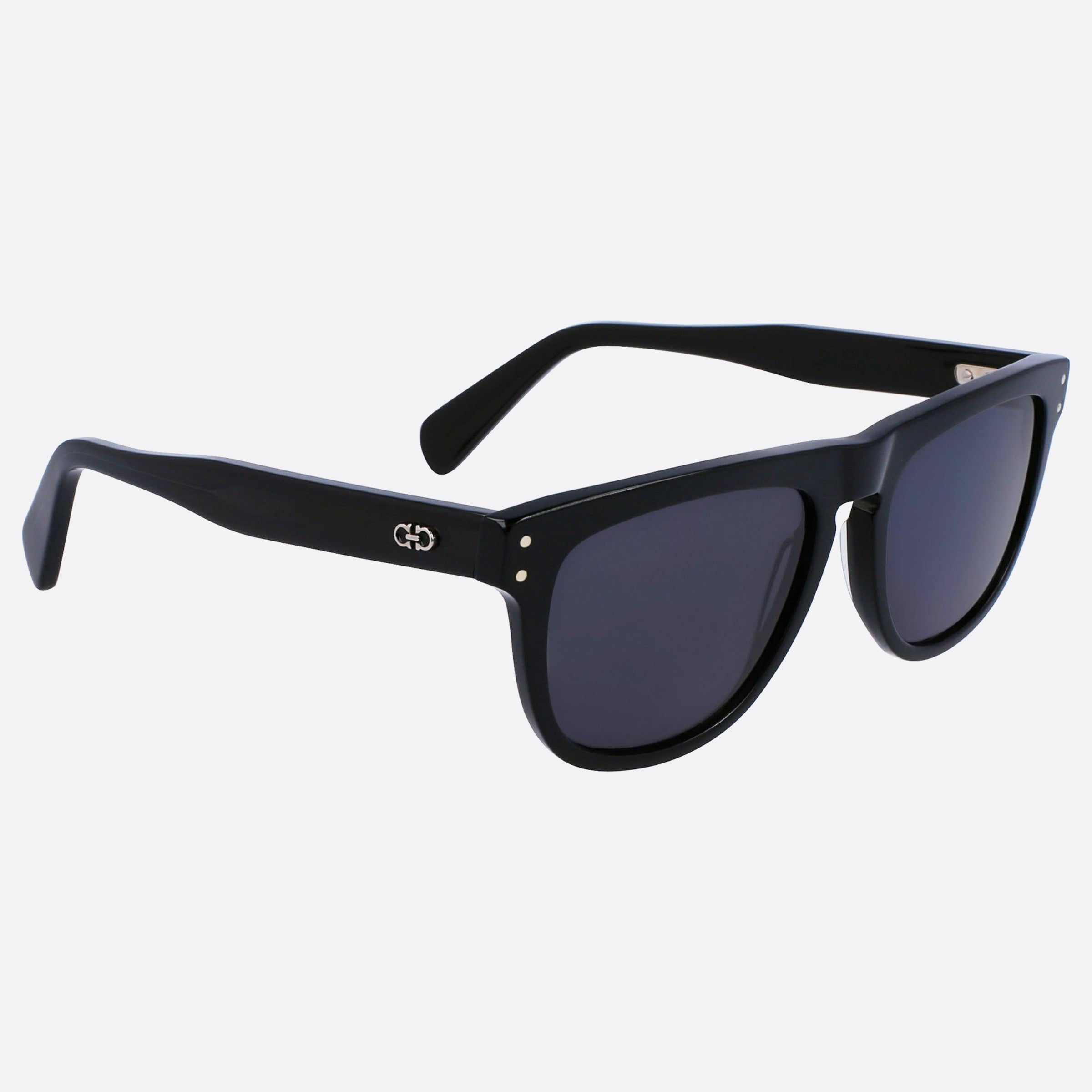 Salvatore 55mm Ferragamo Black Squared Men Sunglasses - Detail View