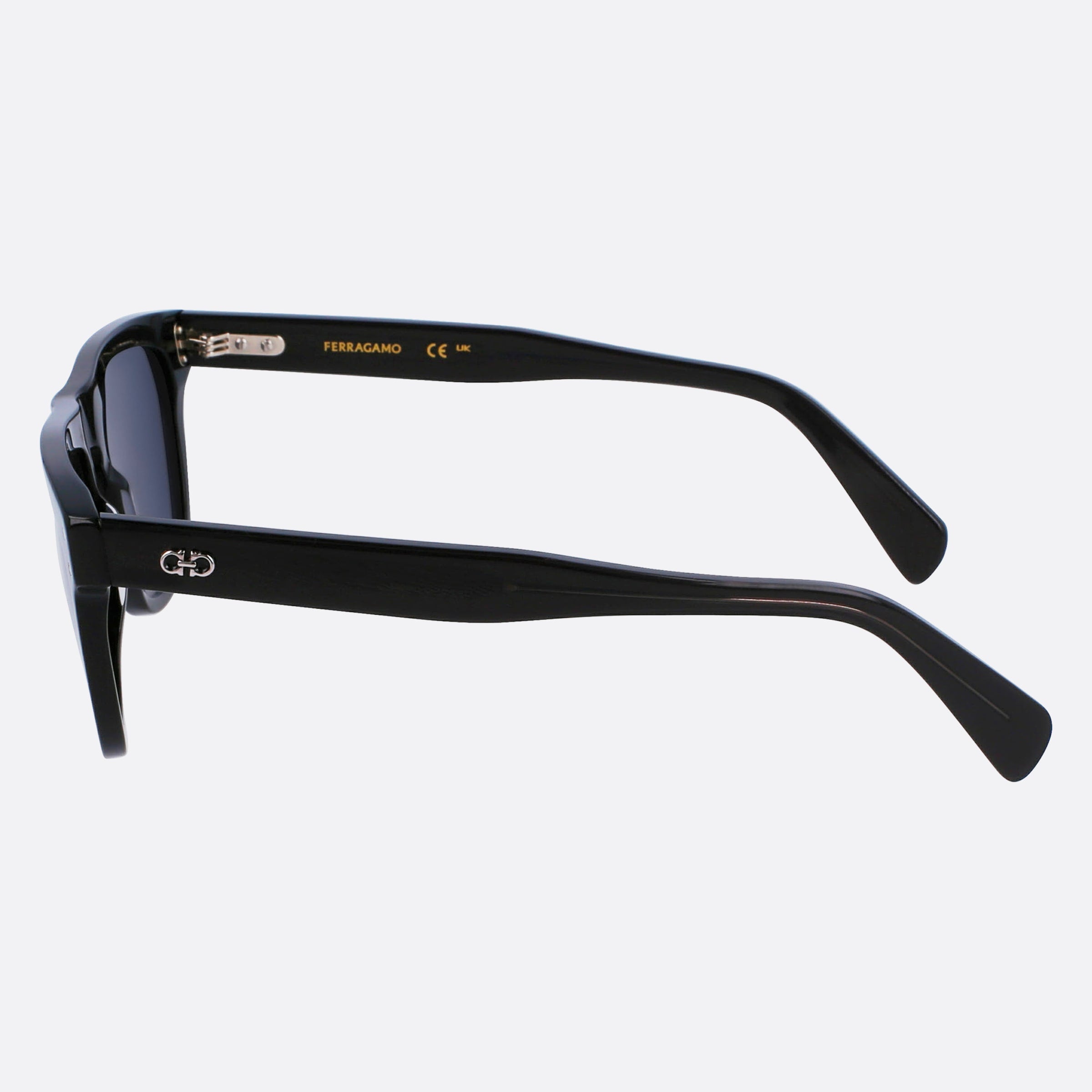 Salvatore 55mm Ferragamo Black Squared Men Sunglasses - Lifestyle Shot