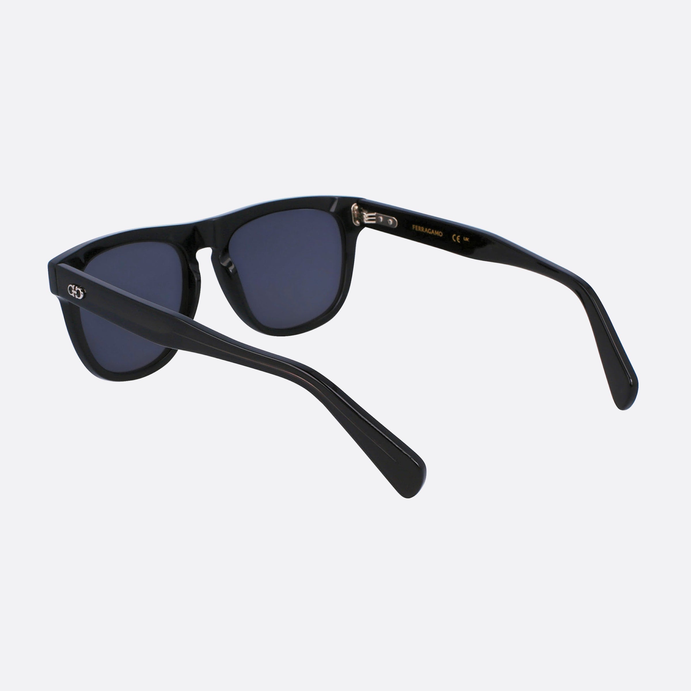 Salvatore 55mm Ferragamo Black Squared Men Sunglasses - Additional Angle