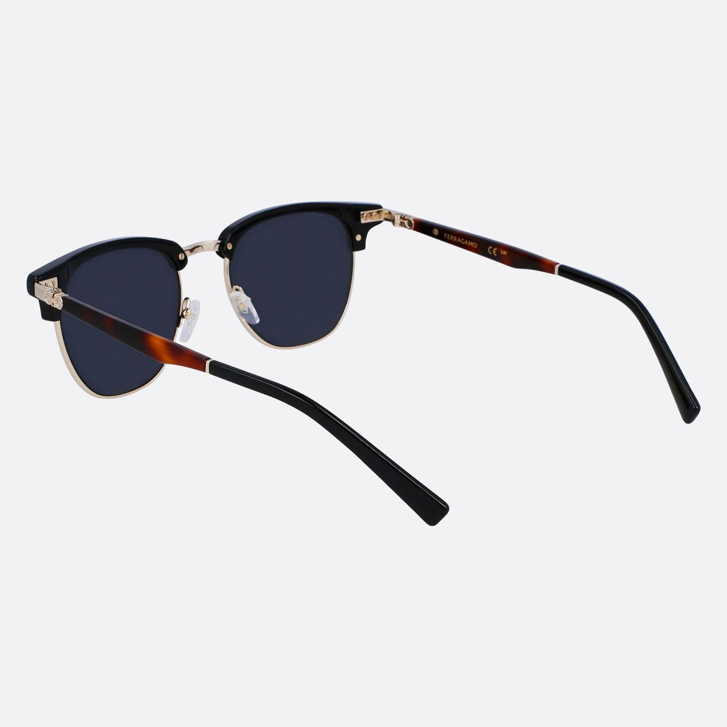 Salvatore 53mm Ferragamo Sf307s Black Squared Men Sunglasses - Lifestyle Shot