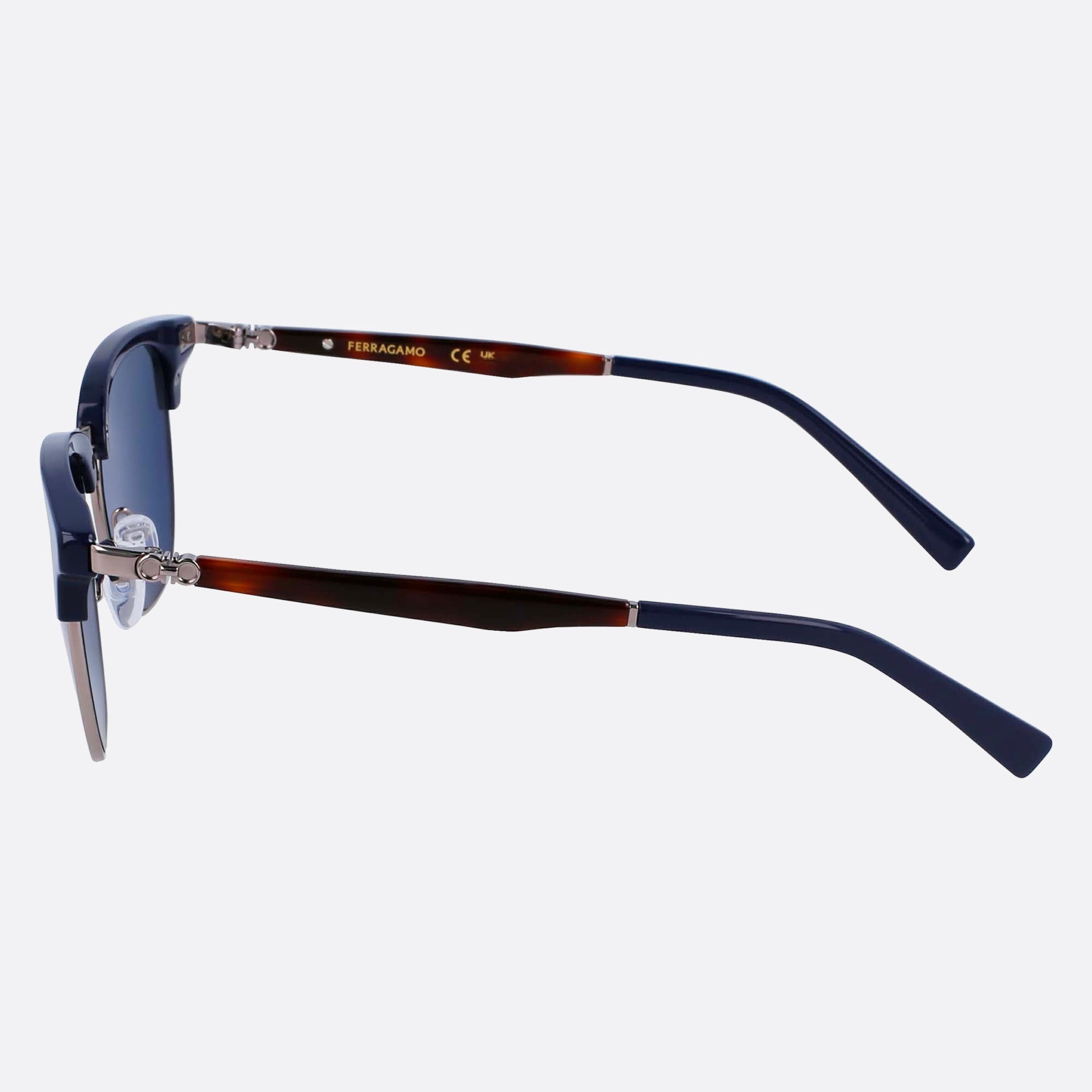Salvatore 53mm Ferragamo Sf307s Blue Squared Men Sunglasses - Detail View