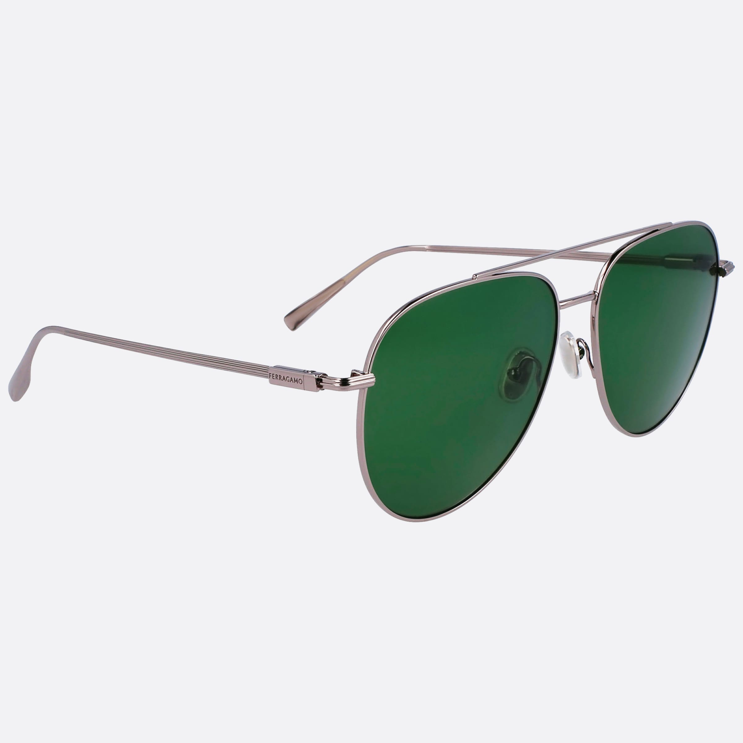 Salvatore 61mm Ferragamo Sf308s Grey Pilot Men Sunglasses - Detail View
