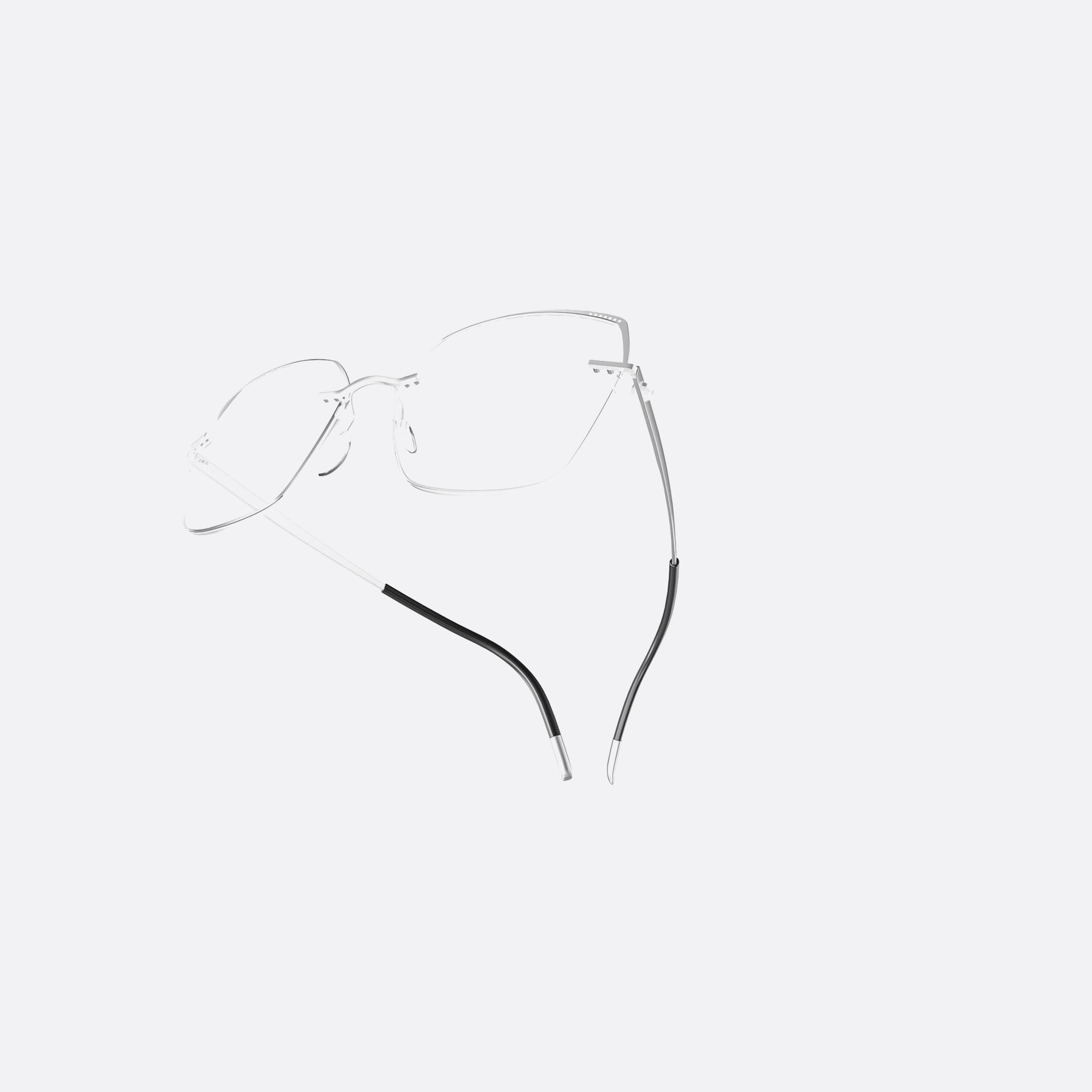 Silhouette 55mm Artline Silver Butterfly Women Eyeglasses - Detail View