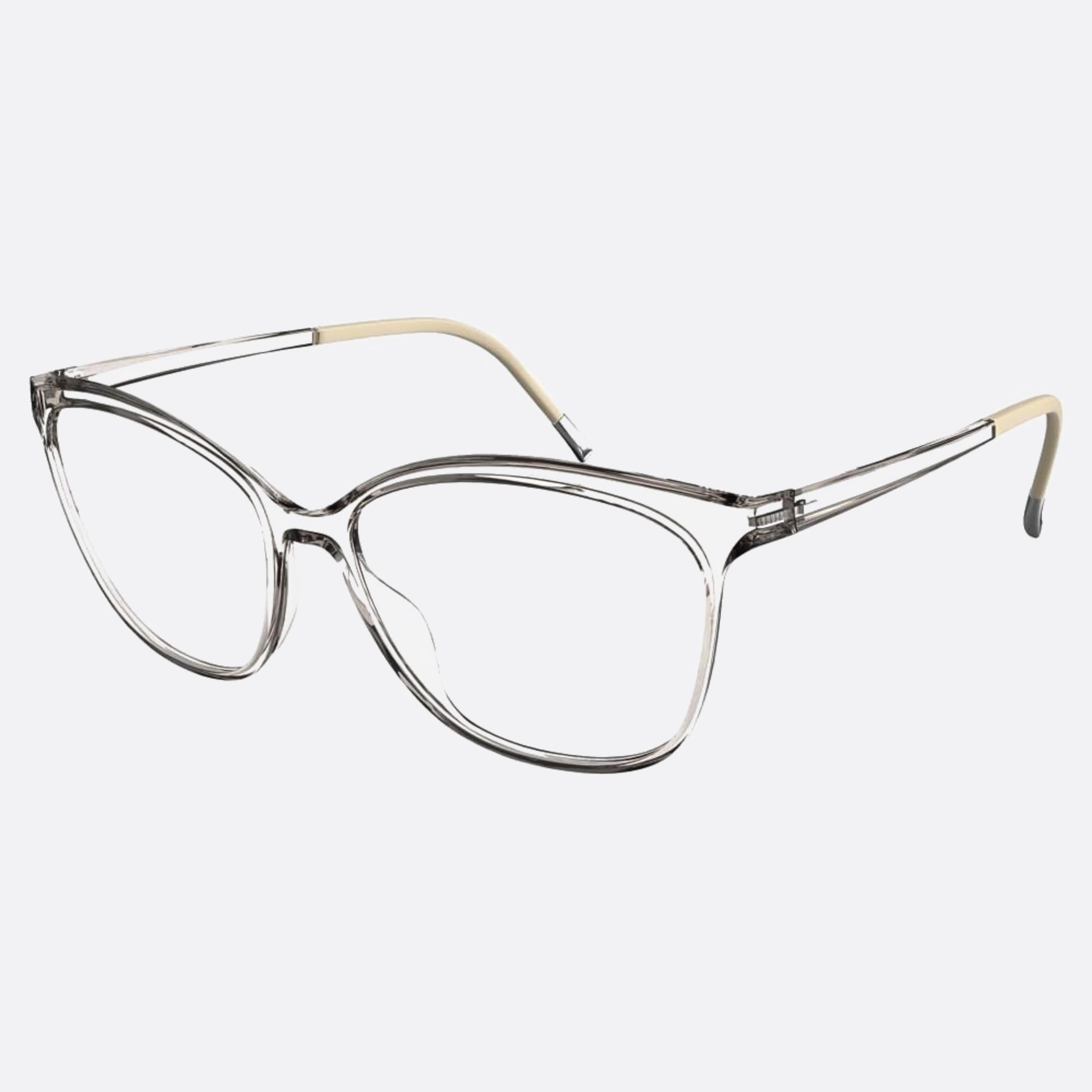 Silhouette 55mm Eos View Grey Cat Eye Women Eyeglasses - Side View