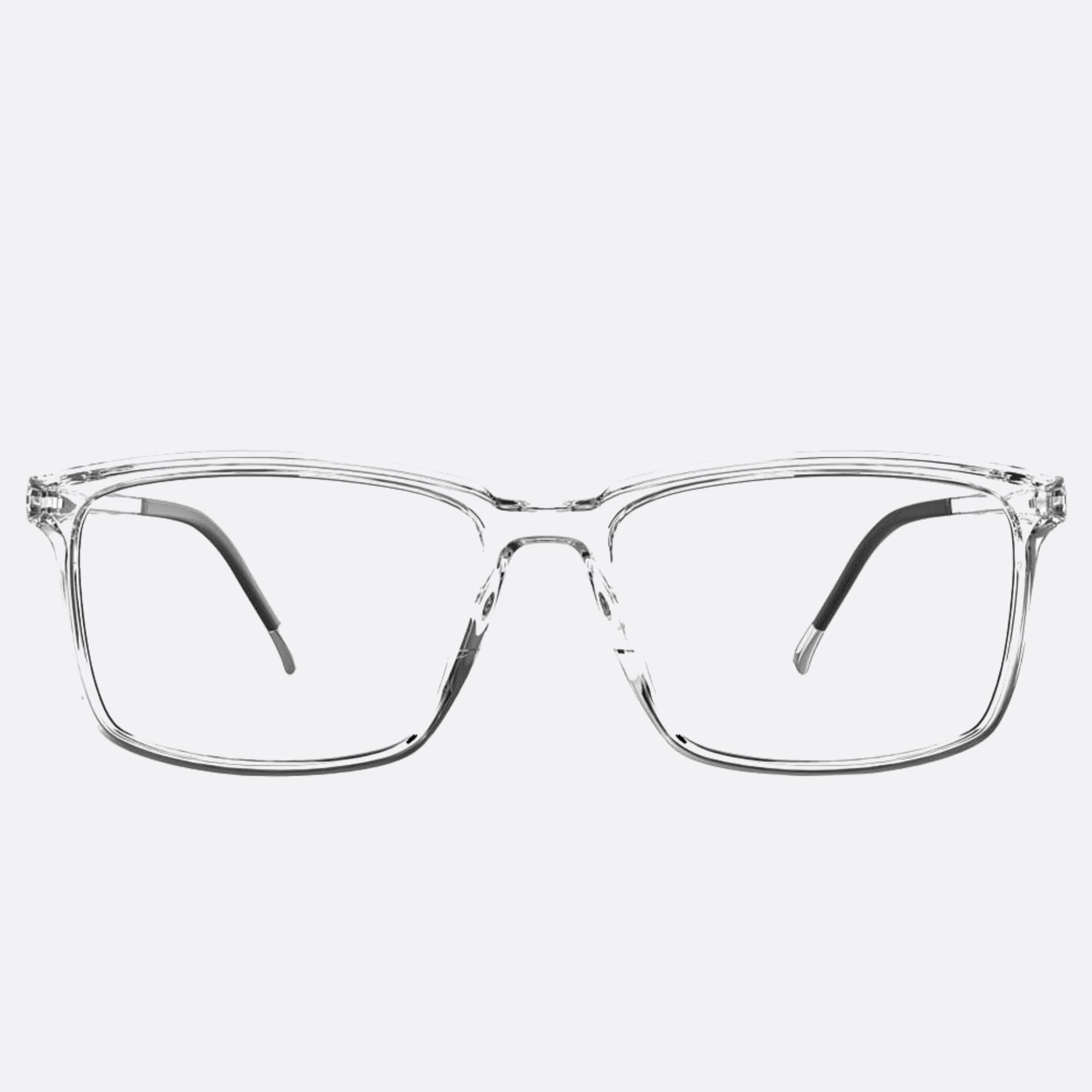 Silhouette 56mm Eos View Transparent Geometric Men Eyeglasses - Main View
