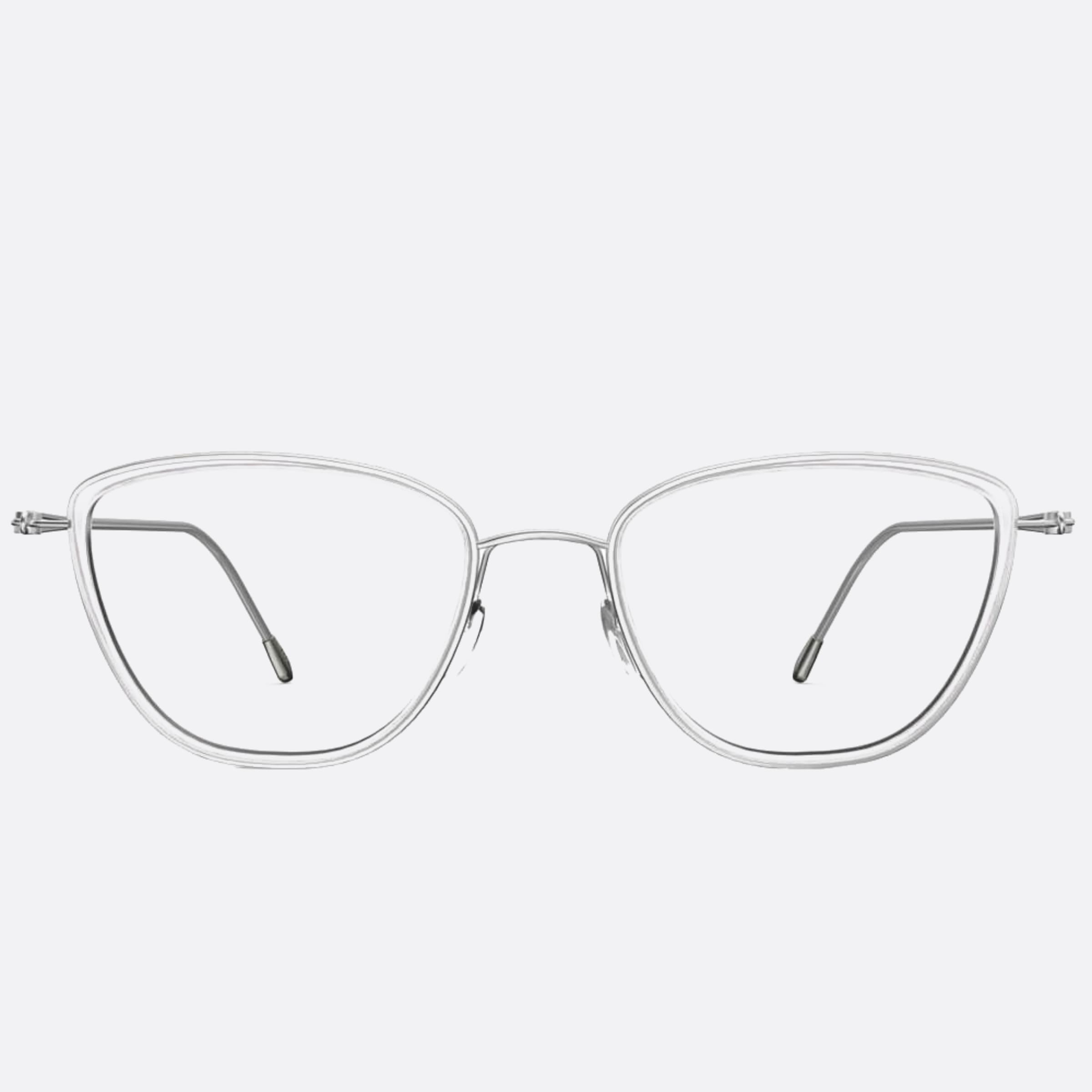 Silhouette 52mm Lite Duet Transparent Cat Eye Women Eyeglasses - Main View