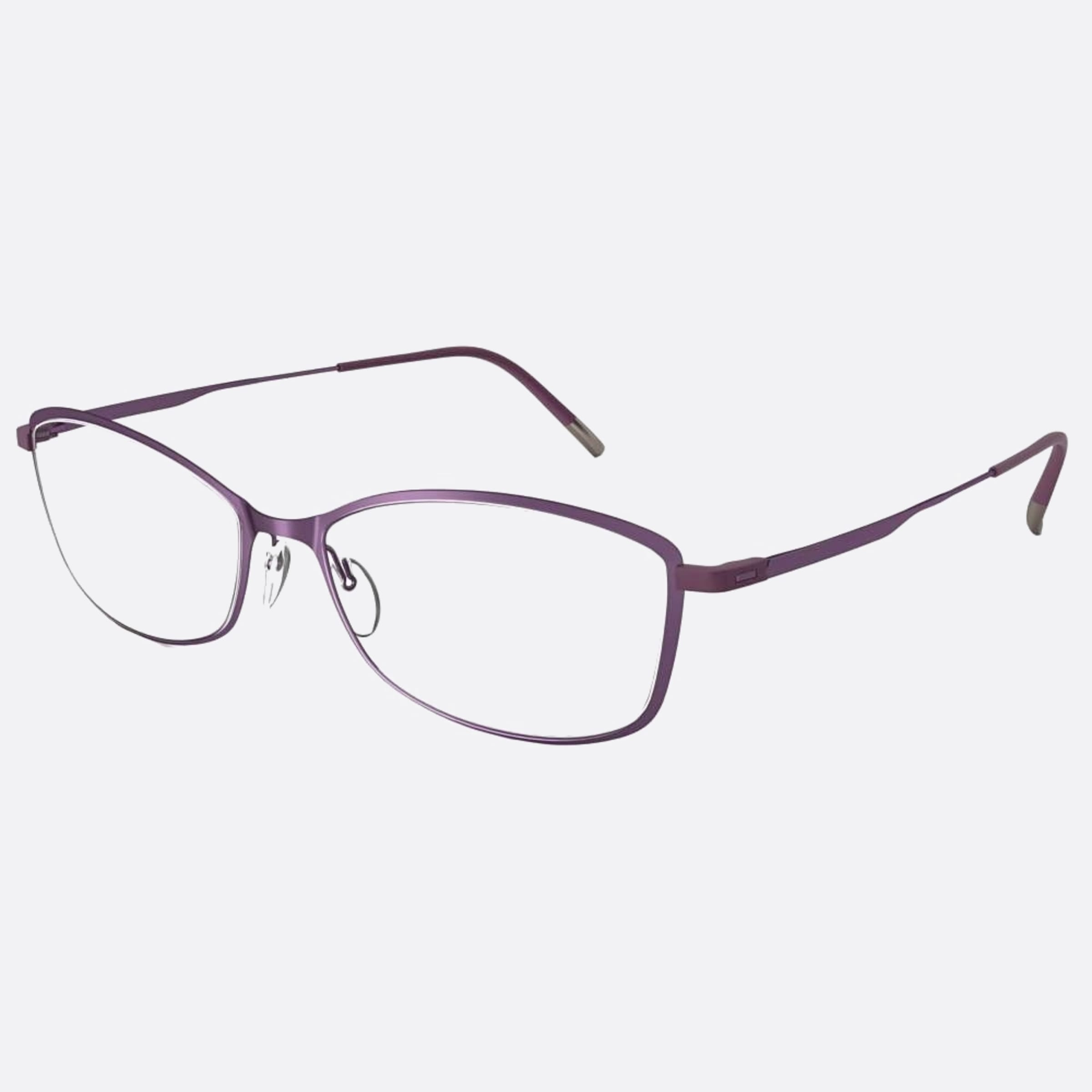 Silhouette 52mm Lite Wave Violet Geometric Women Eyeglasses - Side View