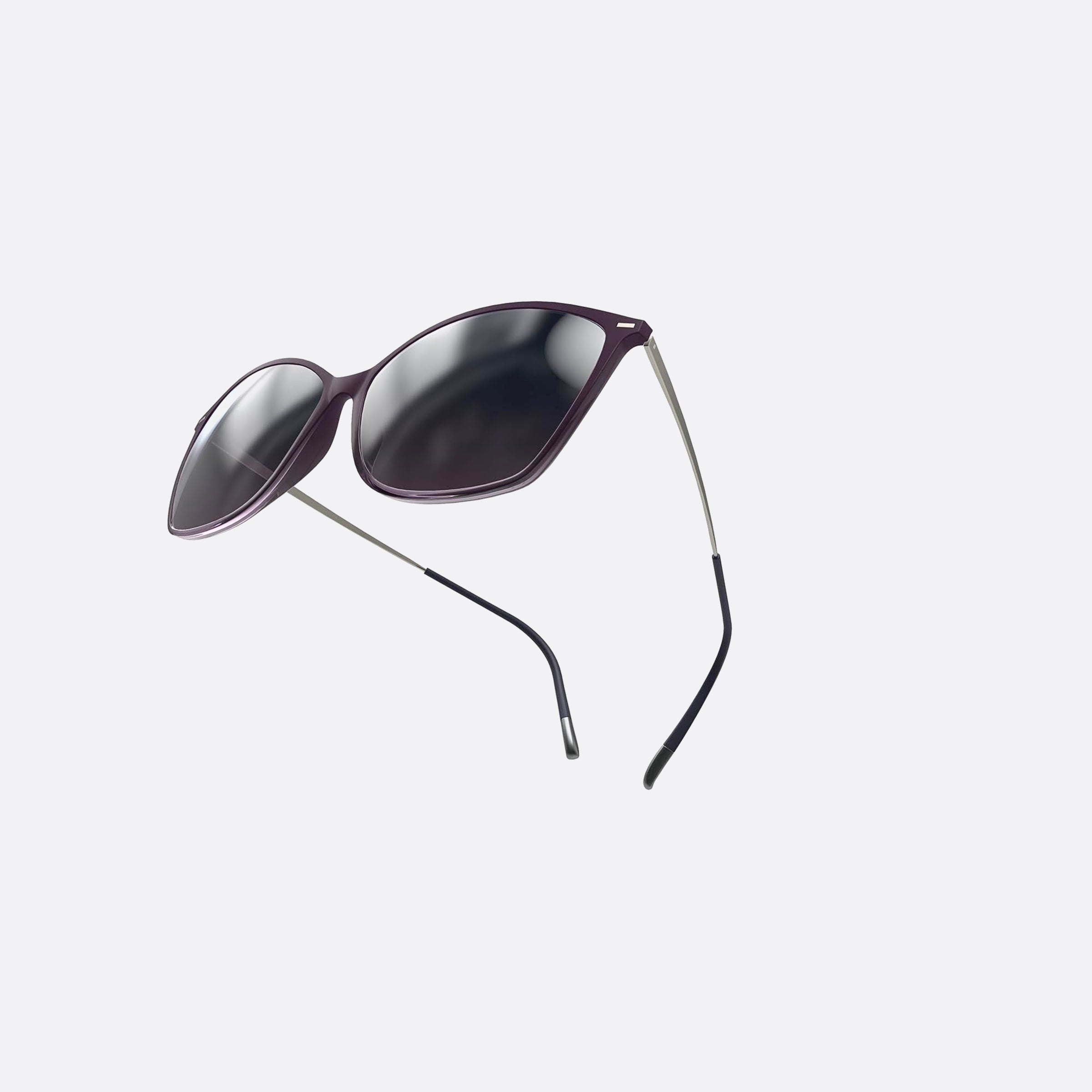 Silhouette Sun Lite Violet Cat Eye Women Sunglasses - Detail View