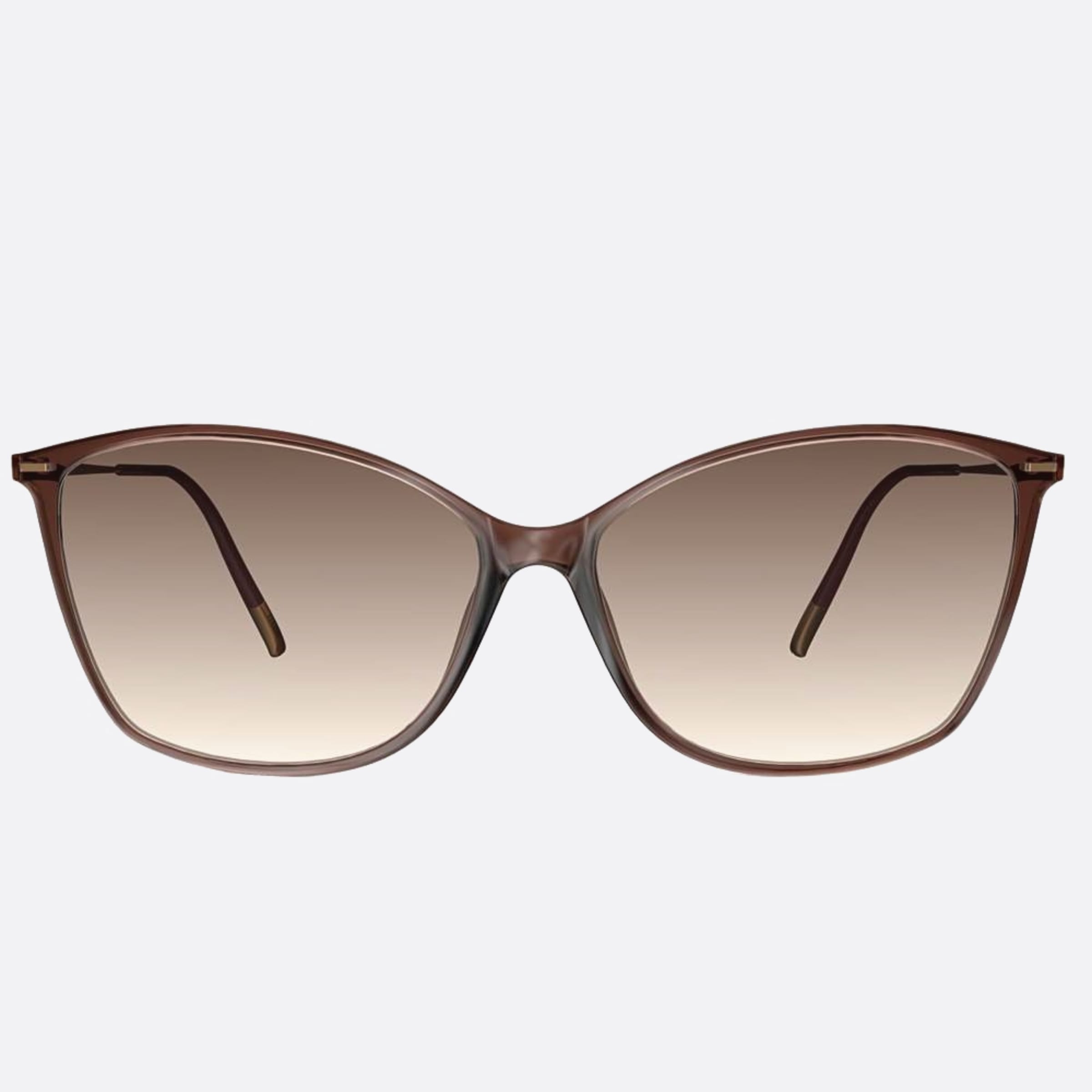 Silhouette Sun Lite Brown Cat Eye Women Sunglasses - Main View