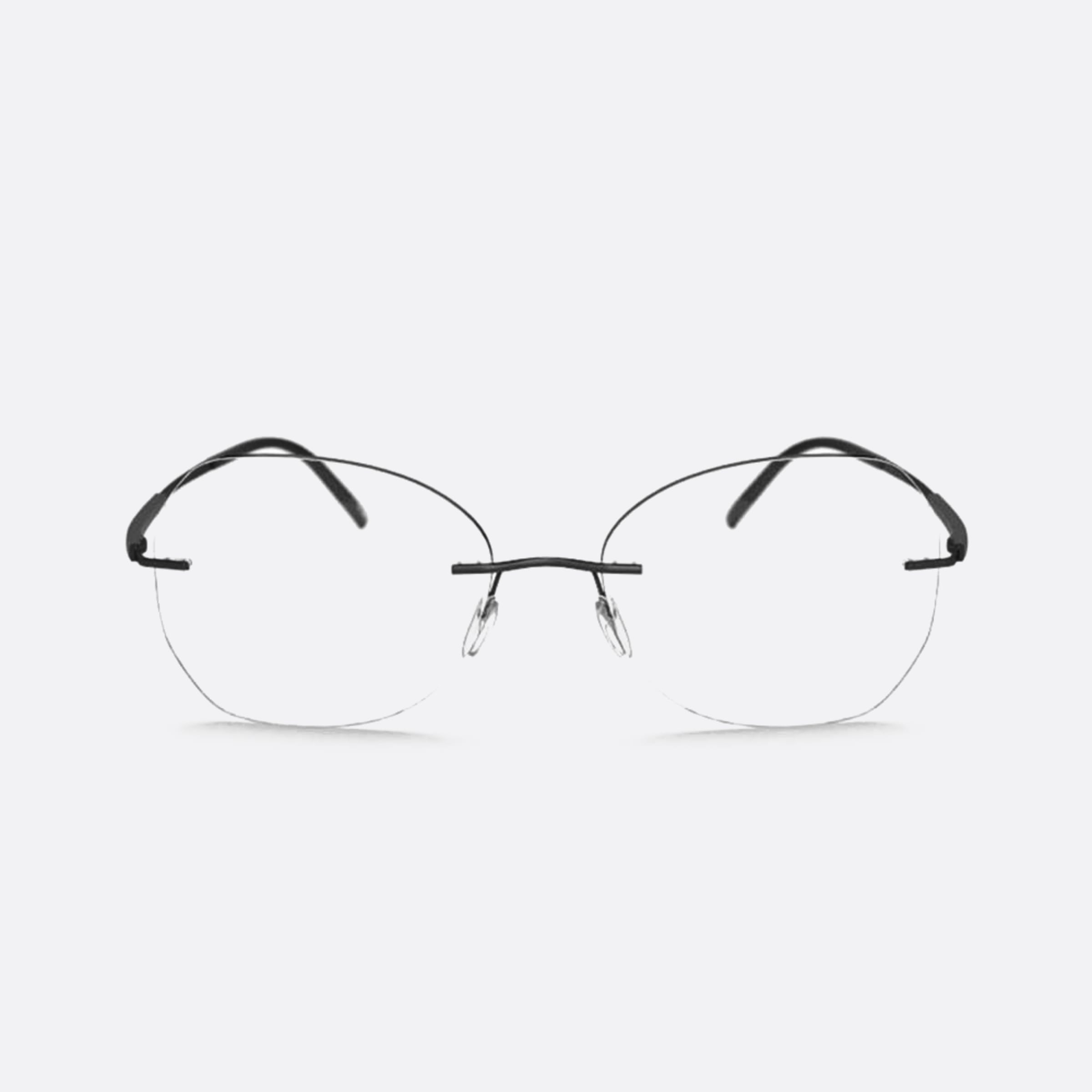Silhouette 55mm Titan Dynamics Contour Black Butterfly Women Eyeglasses - Main View