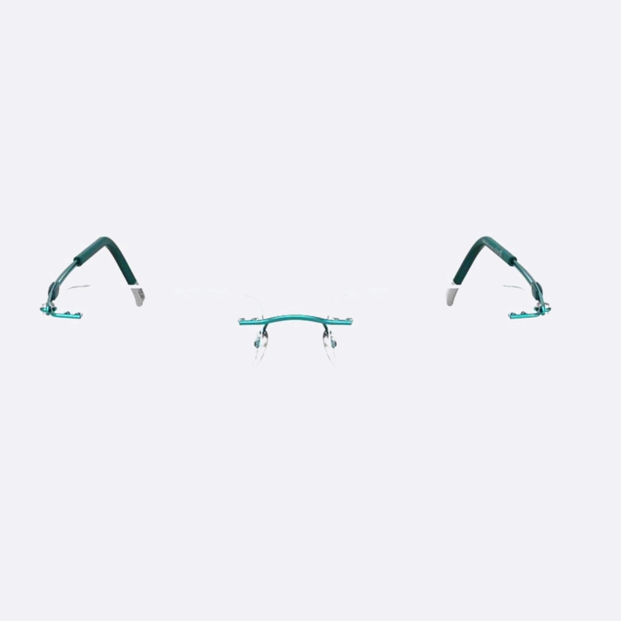 Silhouette 52mm Titan Next Generation Green Geometric Unisex Eyeglasses - Main View