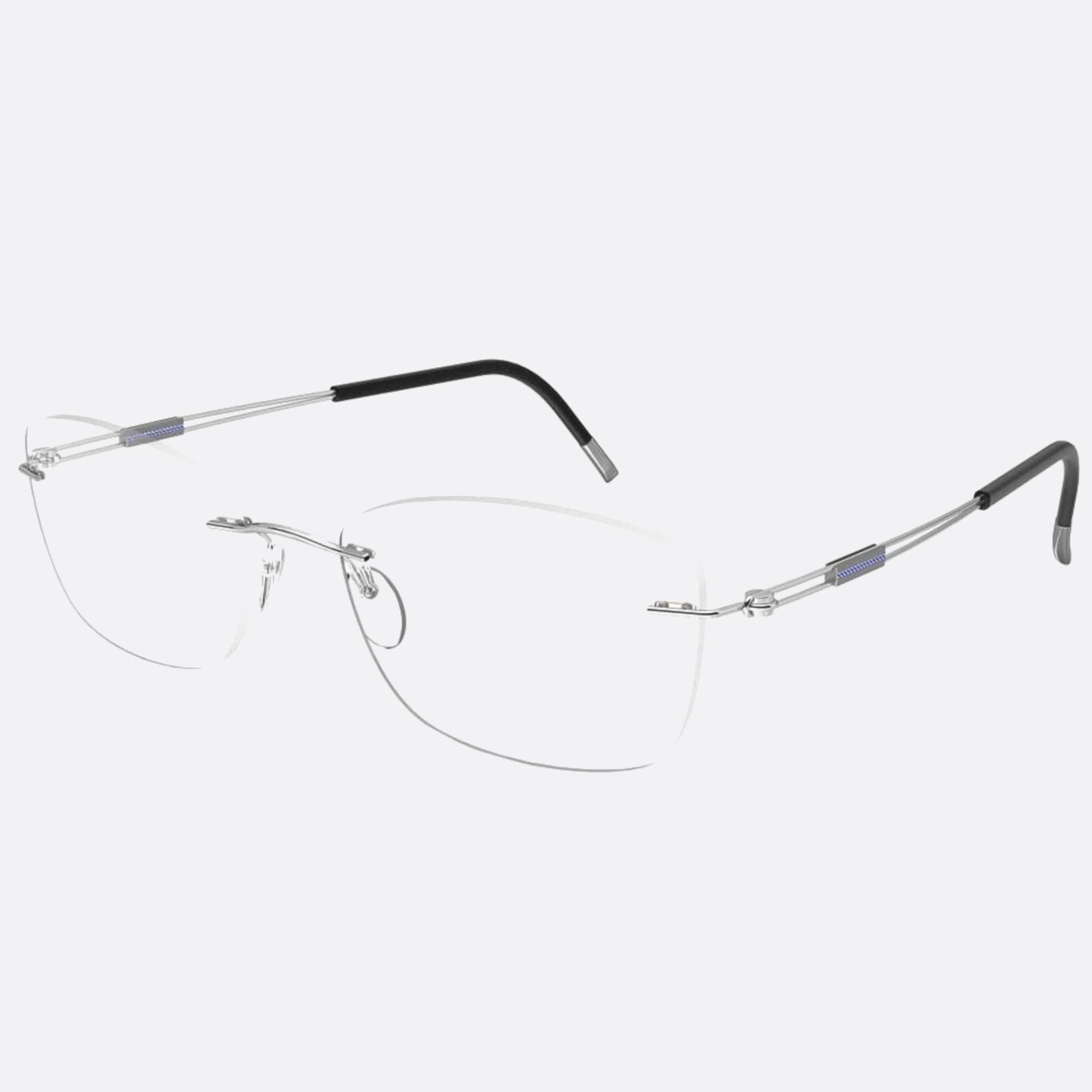 Silhouette 52mm Tng Crystals Ruthenium Visor Women Eyeglasses - Side View