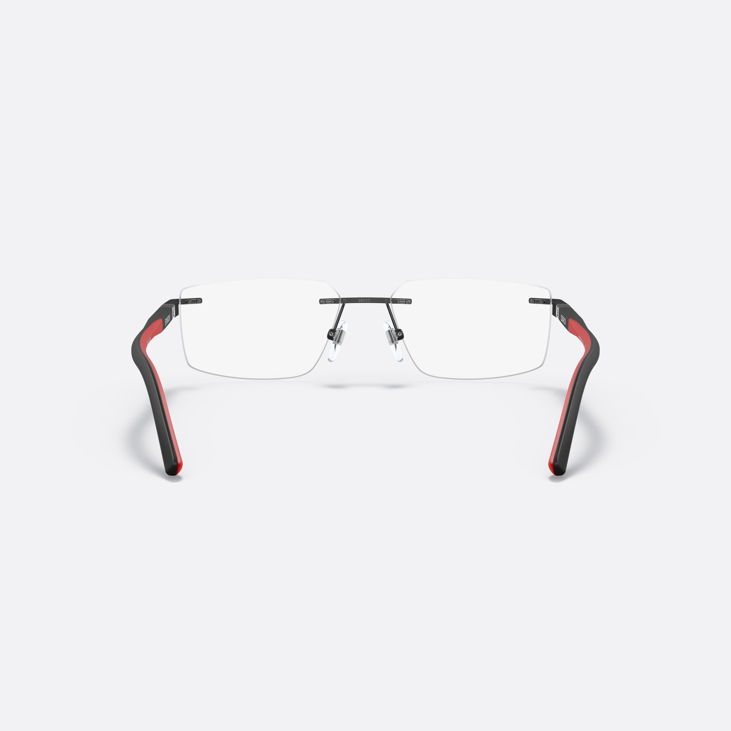 Starck 56mm Sh2064 Black Rectangular Men Eyeglasses - Side View