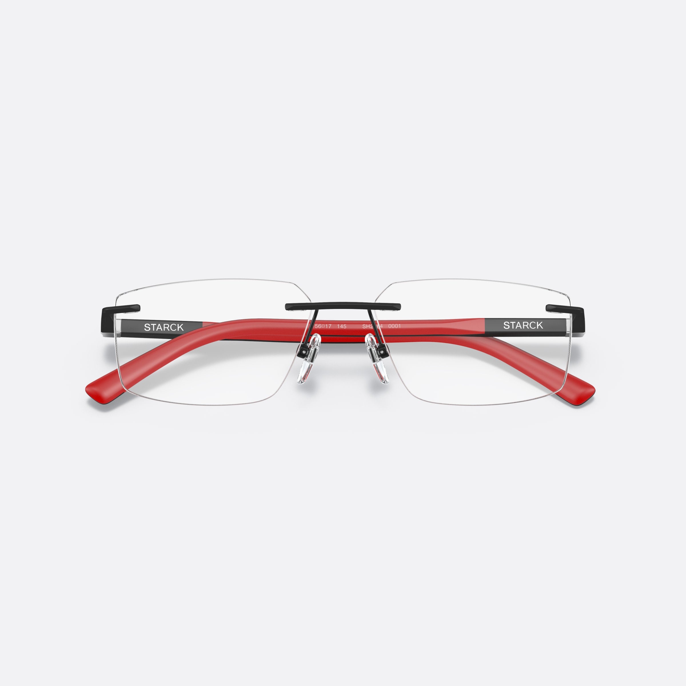 Starck 56mm Sh2064 Black Rectangular Men Eyeglasses - Additional Angle