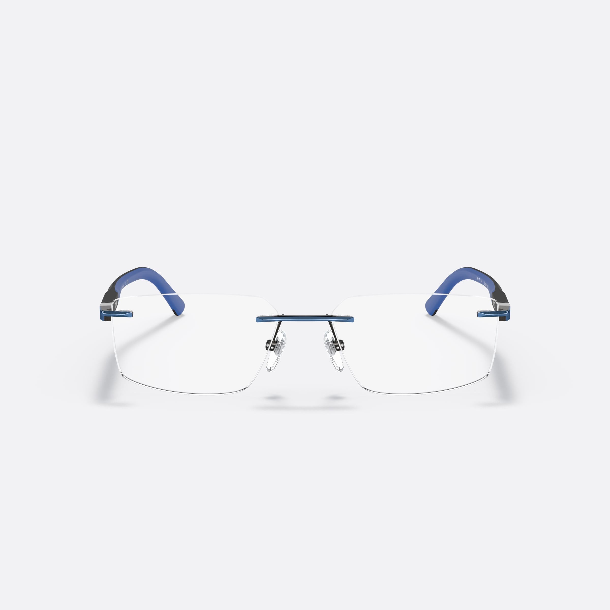 Starck 56mm Sh2064 Blue Rectangular Men Eyeglasses - Lifestyle Shot