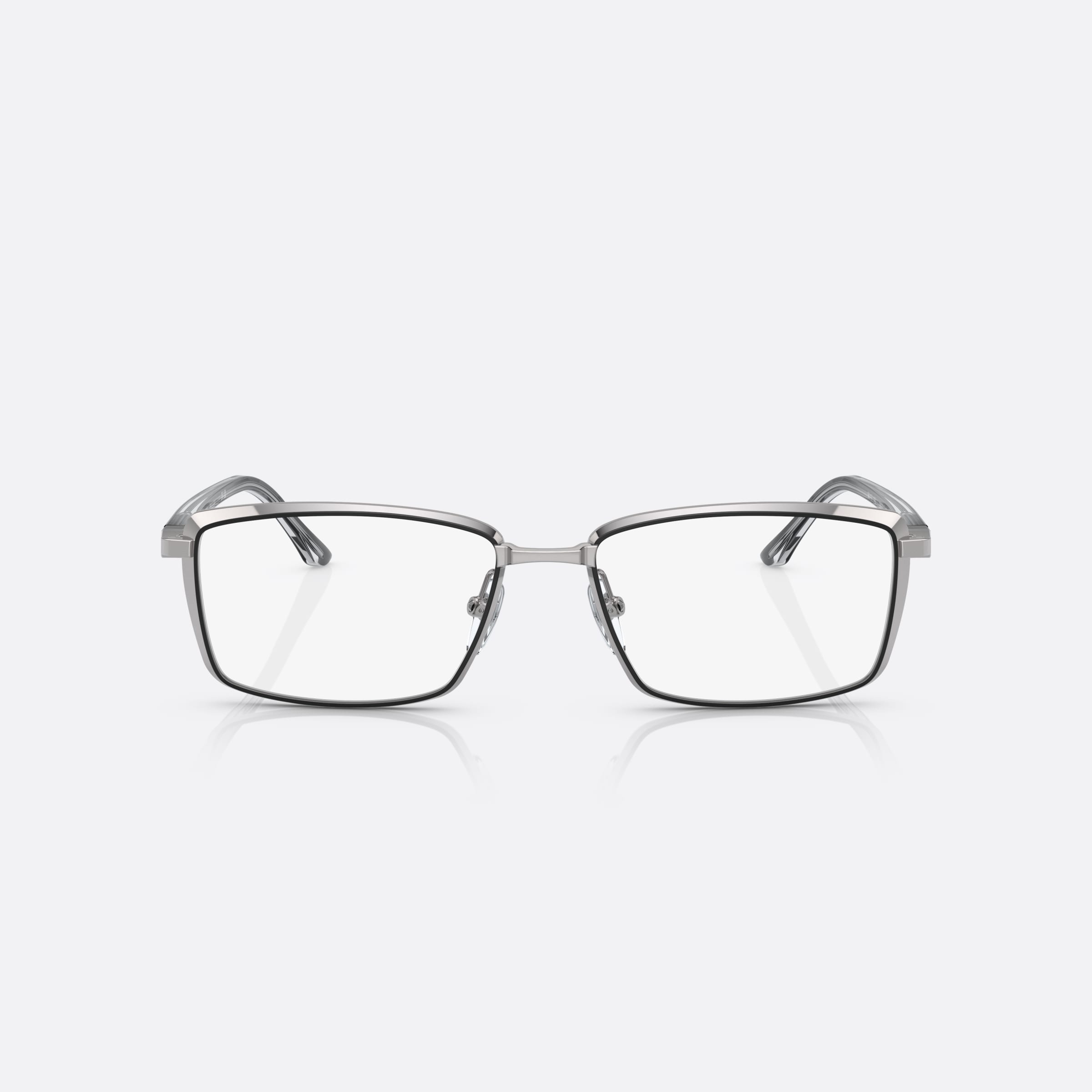 Starck 56mm Silver Rectangular Men Eyeglasses - Lifestyle Shot